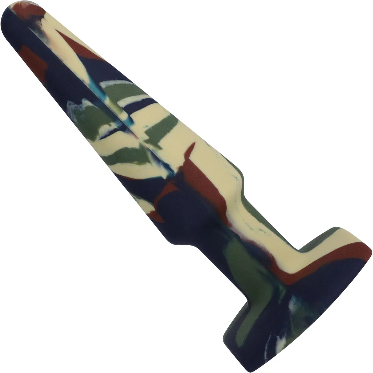 A-Play Groovy Silicone 5" Anal Plug By Doc Johnson - Camouflage - Image 2