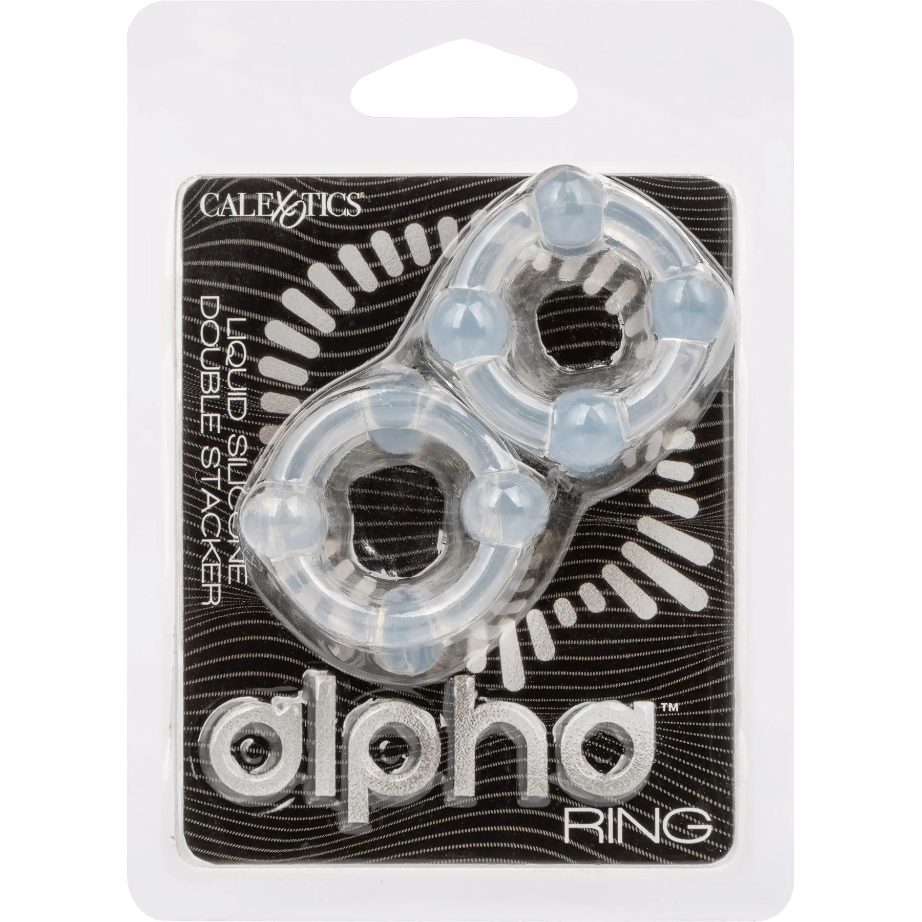 Alpha Liquid Silicone Double Stacker Rings 2 Piece Cock Ring Set - Image 5