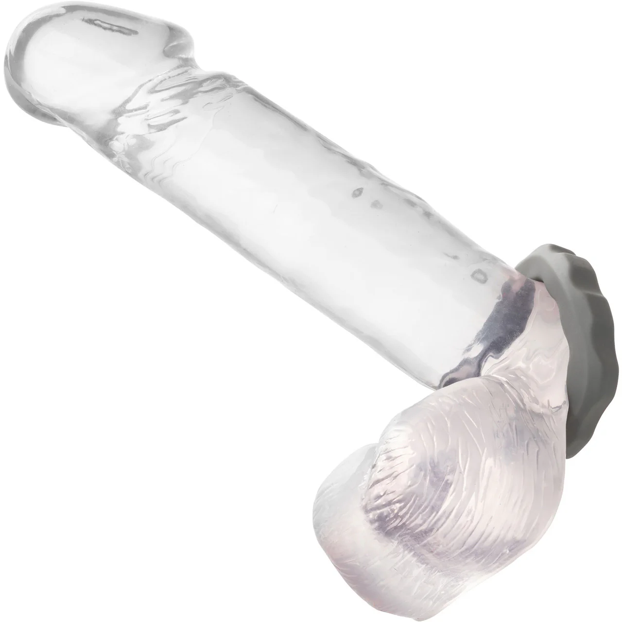 Alpha Liquid Silicone Erect Cock Ring By CalExotics - Grey - Image 2