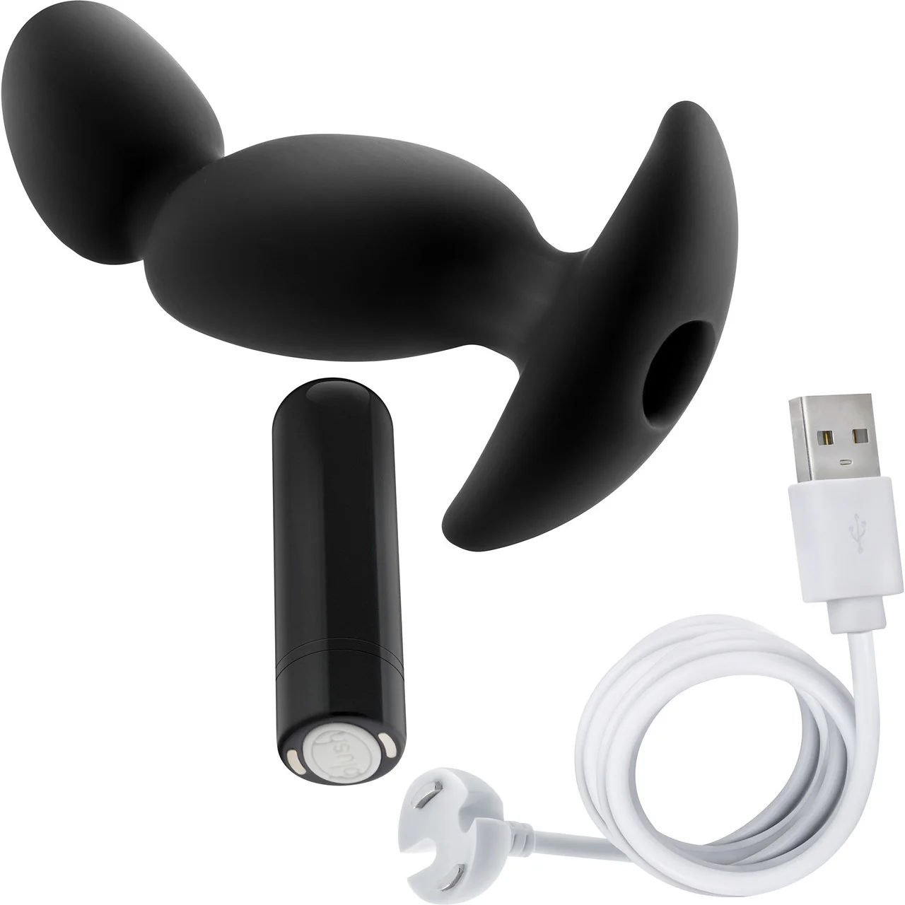 Anal Adventures Platinum Silicone Rechargeable Vibrating Prostate Massager 4 By Blush - Black - Image 4