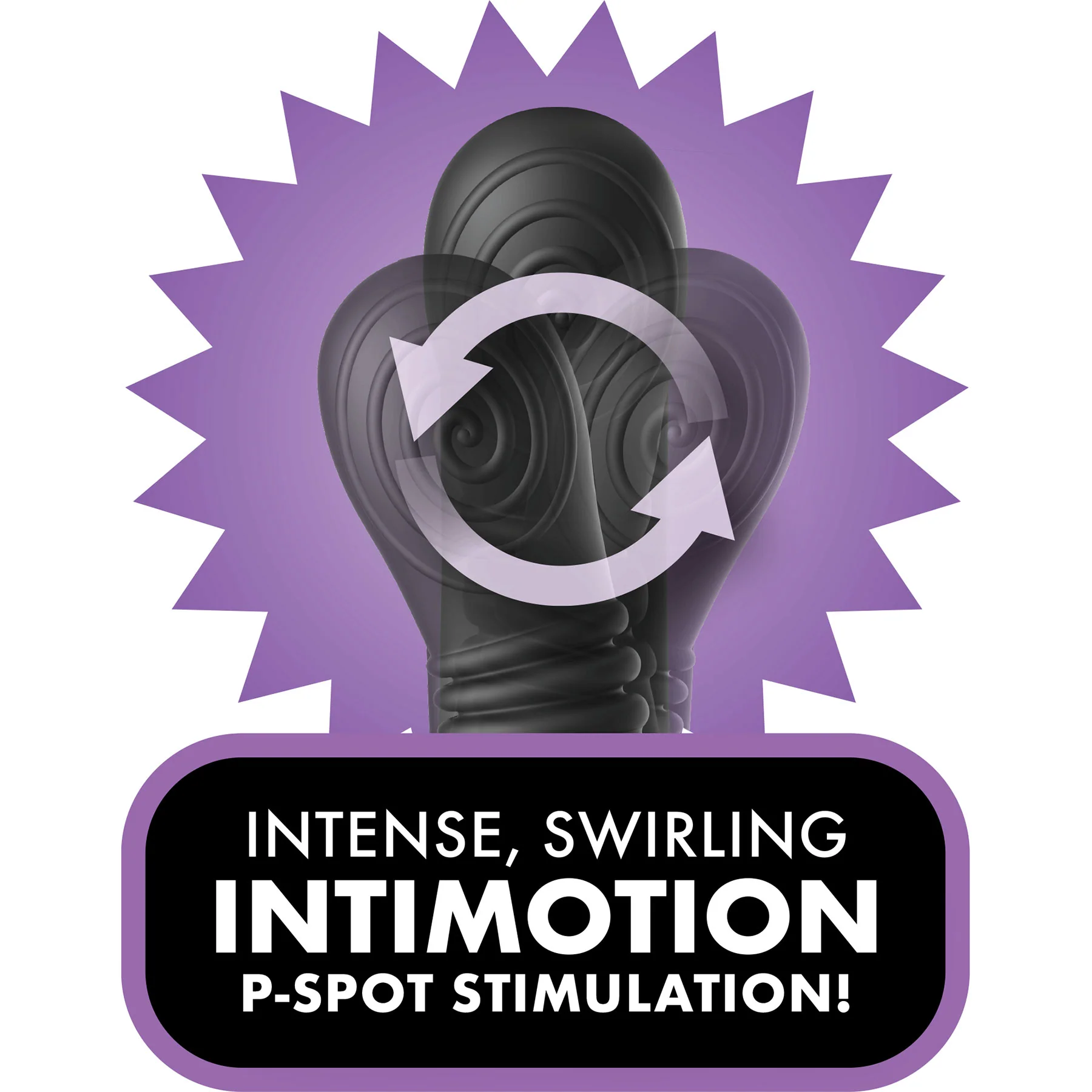 Anal Fantasy Elite Ass-Gasm IntiMotion Swirling Silicone Cock Ring Plug - Image 2