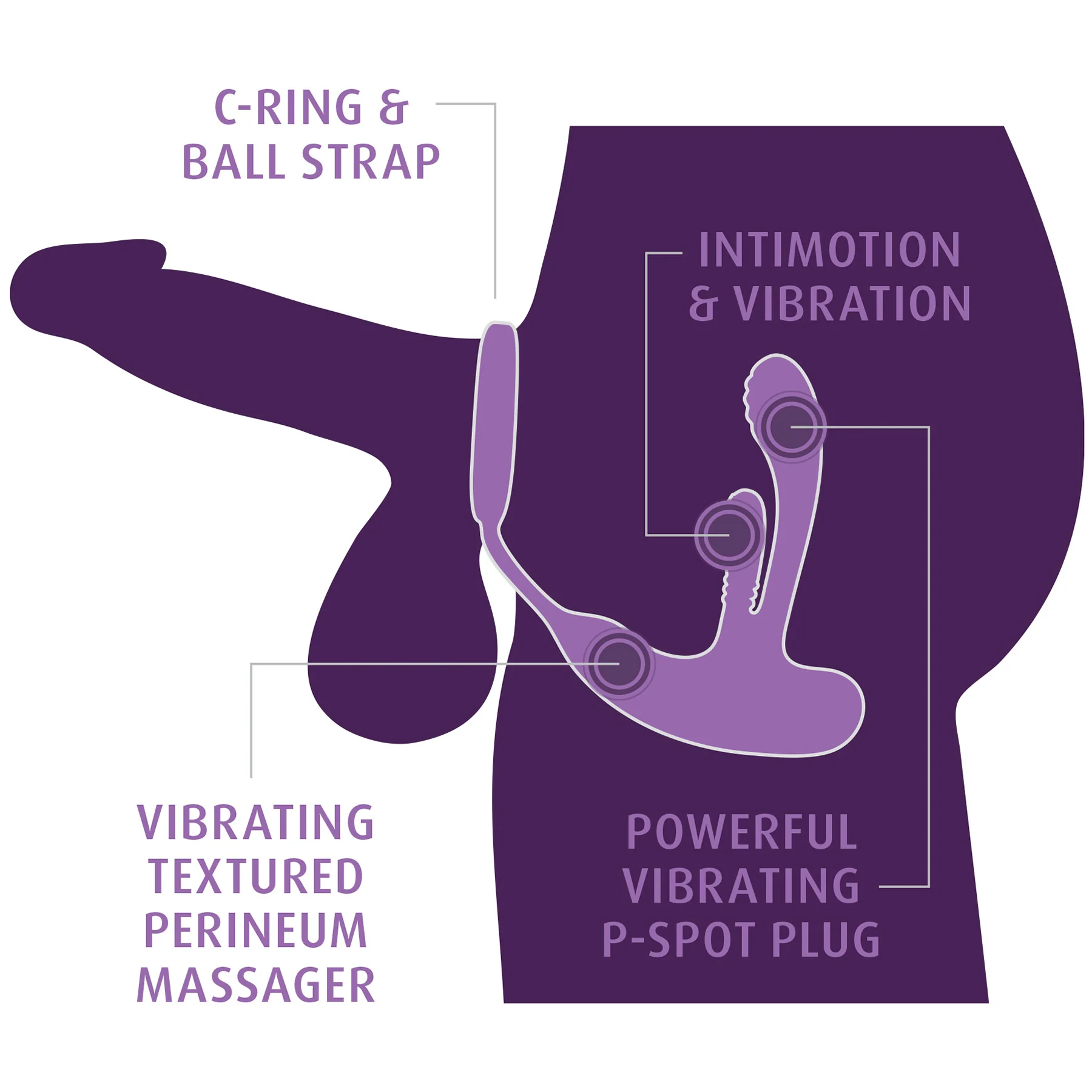 Anal Fantasy Elite Ass-Gasm IntiMotion Swirling Silicone Cock Ring Plug - Image 3