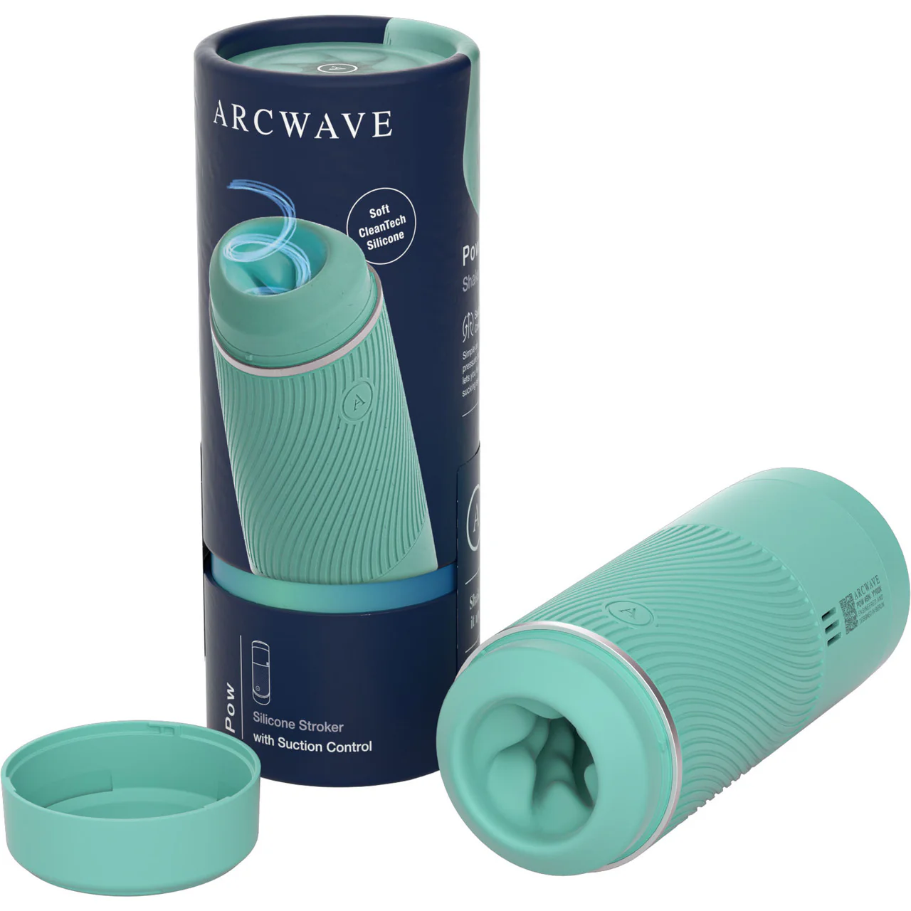 Arcwave POW Silicone Dual Entry Penis Stroker - Mint - Image 2