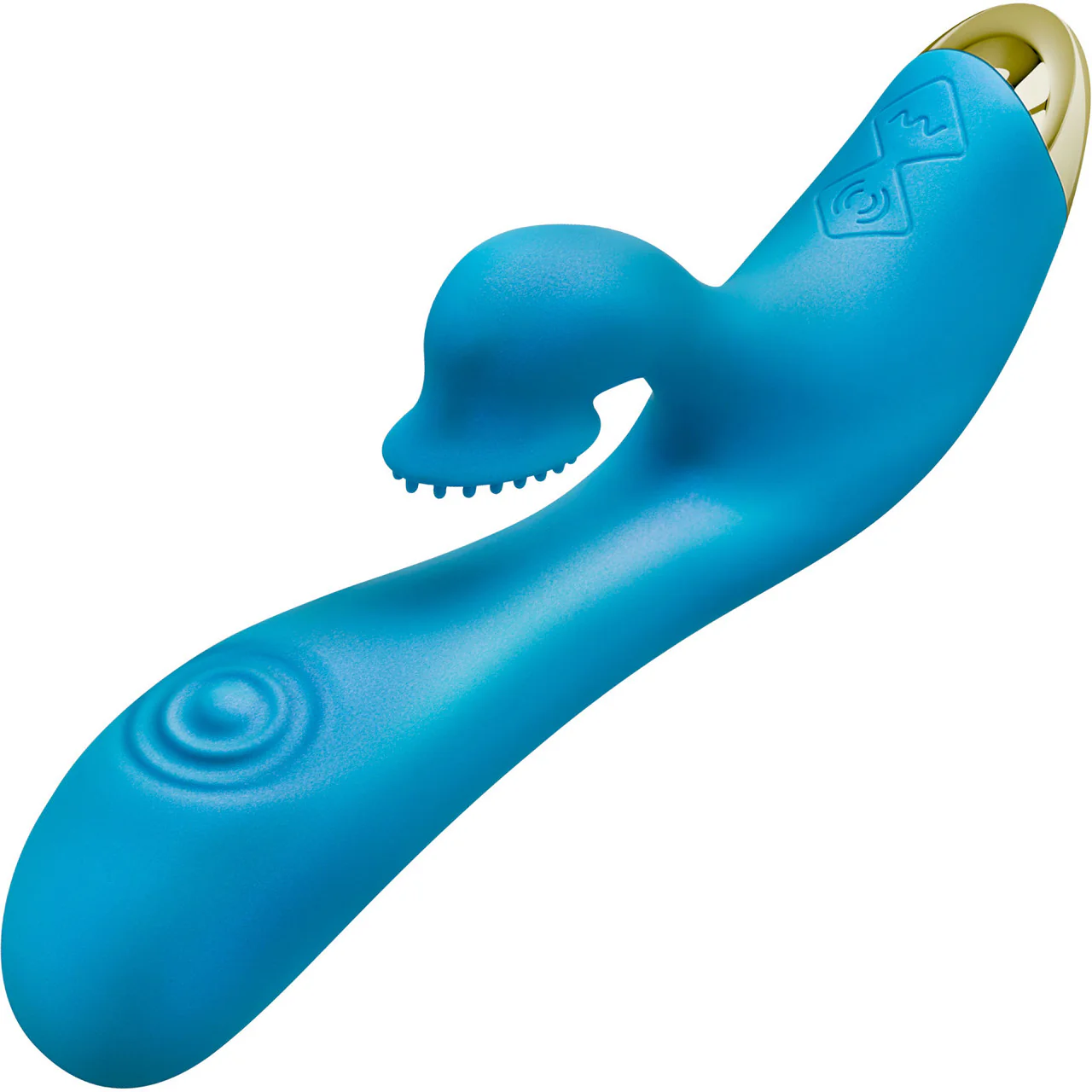 Aria Arousing AF Silicone Waterproof Dual Stimulation Vibrator By Blush - Blue - Image 5