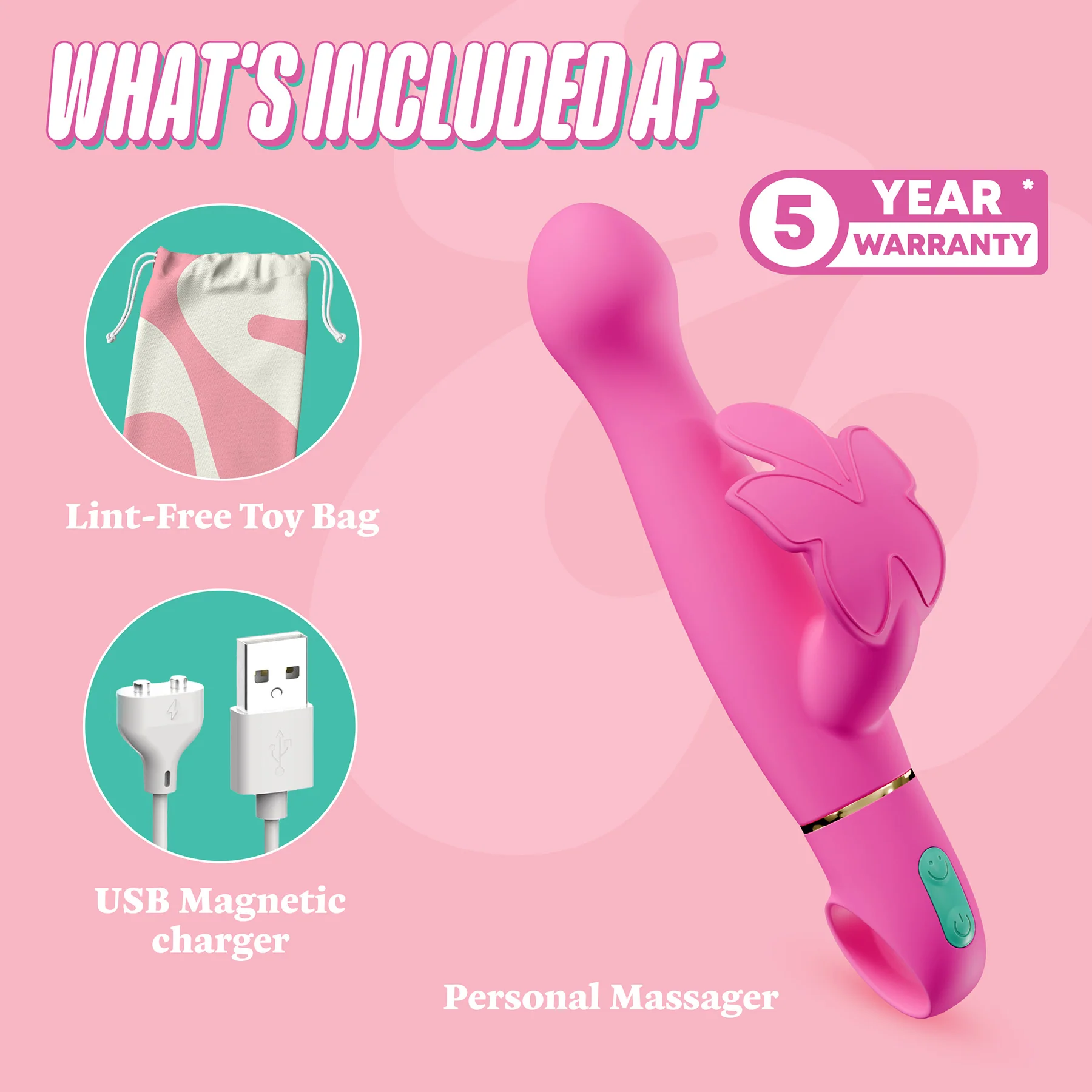 ARIA® Naughty AF 2.0 Rechargeable Silicone G-Spot Vibrator By Blush - Image 8