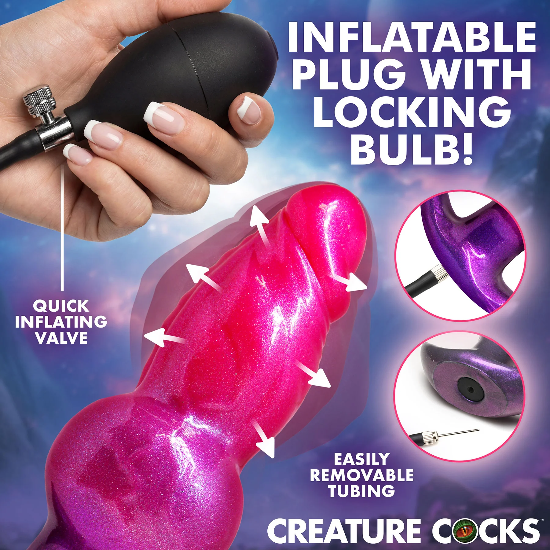 Astro Inflatable Silicone Anal Plug By Creature Cocks - Image 6