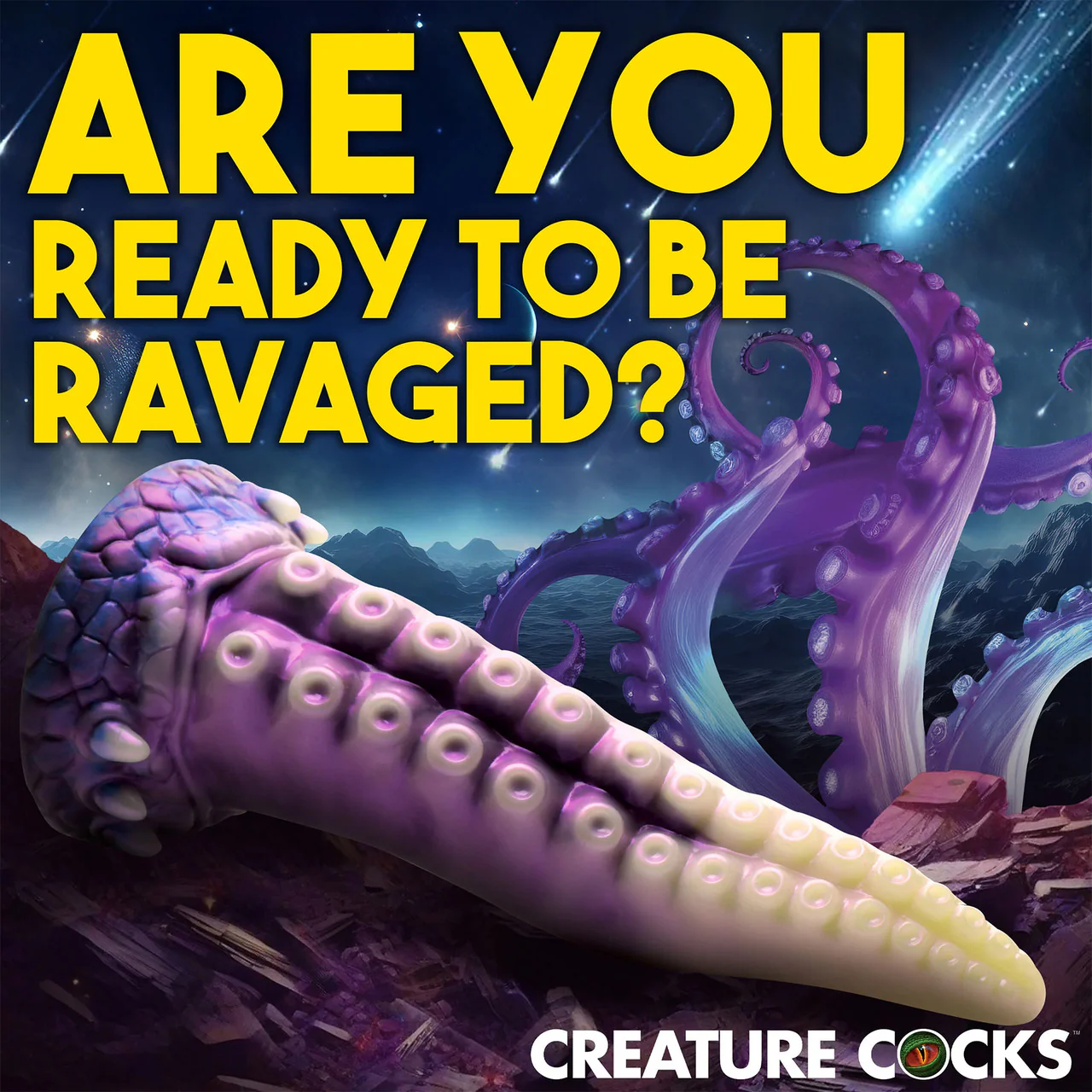 Astropus Tentacle 8.75" Silicone Suction Cup Dildo By Creature Cocks - Image 8