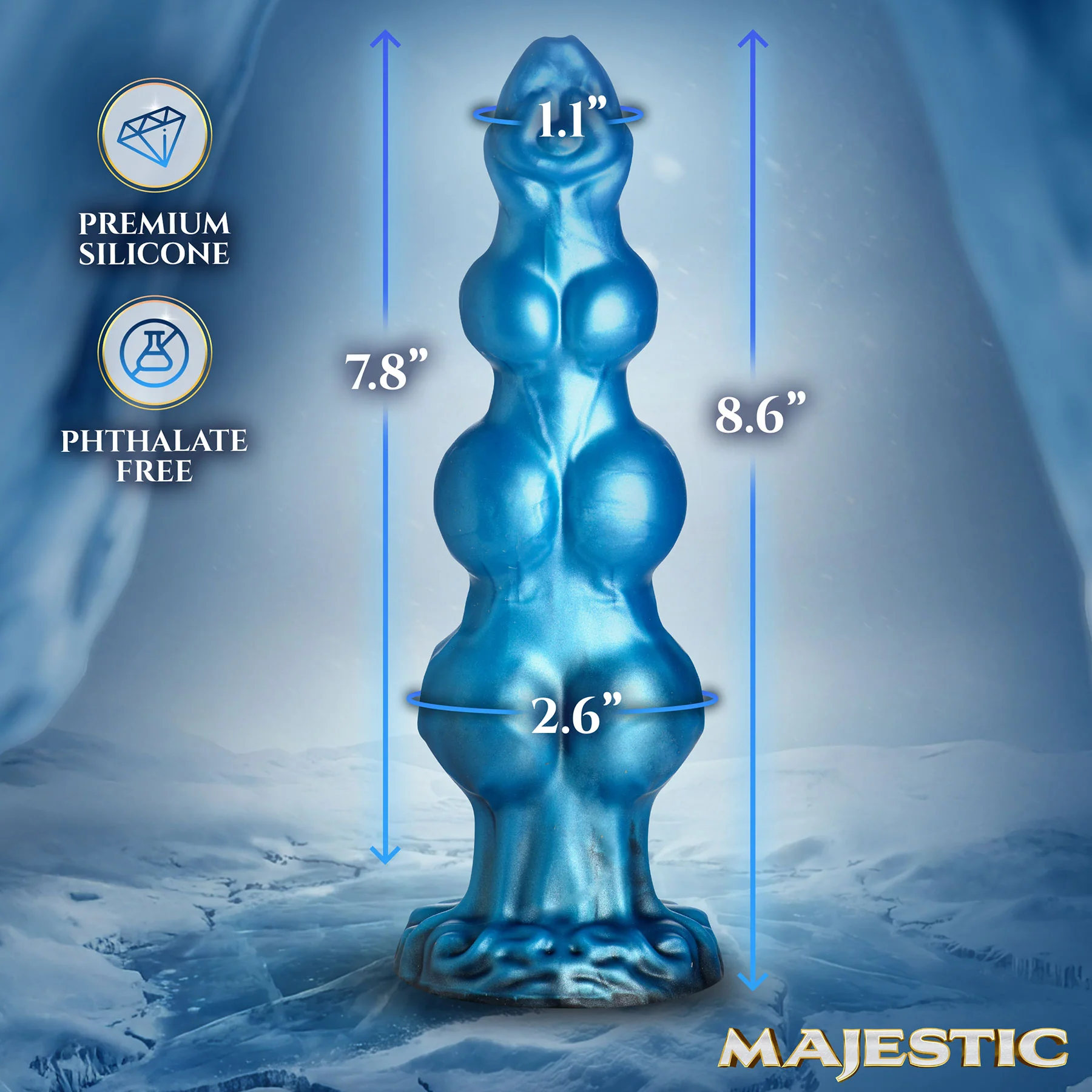 Majestic Auren Wolf King 8.6" Silicone Dildo By Creature Cocks - Image 8
