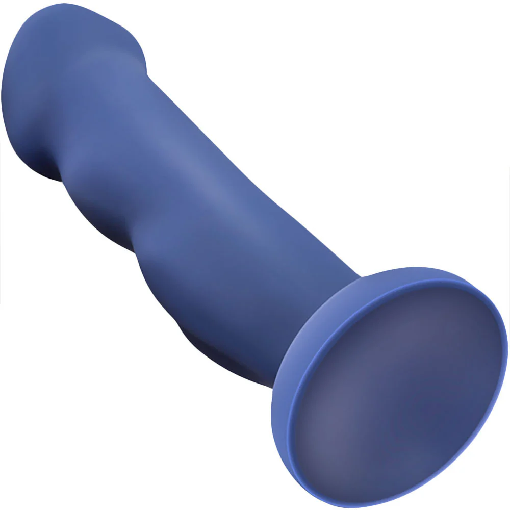 Avant D12 Suko Silicone Suction Cup Dildo by Blush Novelties - Indigo - Image 2