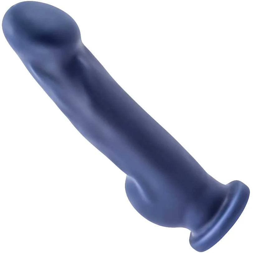 Avant D8 Ergo Silicone Suction Cup Dildo by Blush Novelties - Indigo - Image 2