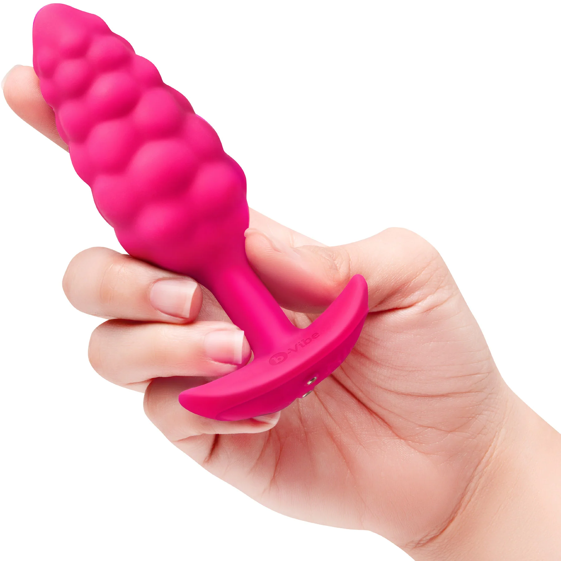 b-Vibe Bump Texture Small Silicone Vibrating Butt Plug - Image 3
