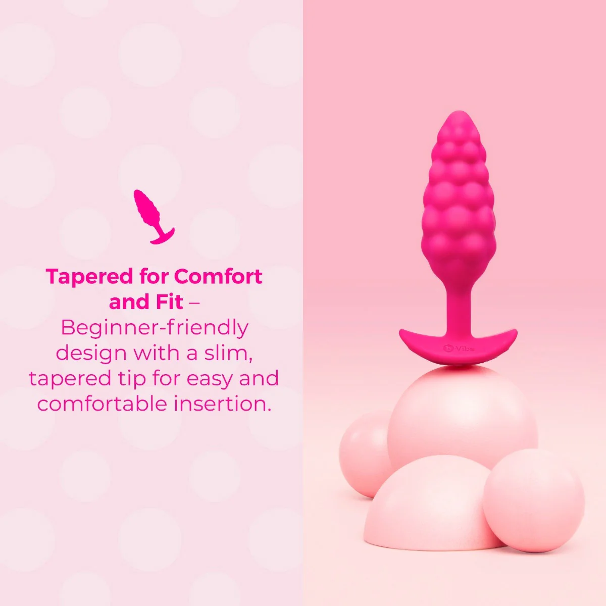 b-Vibe Bump Texture Small Silicone Vibrating Butt Plug - Image 8
