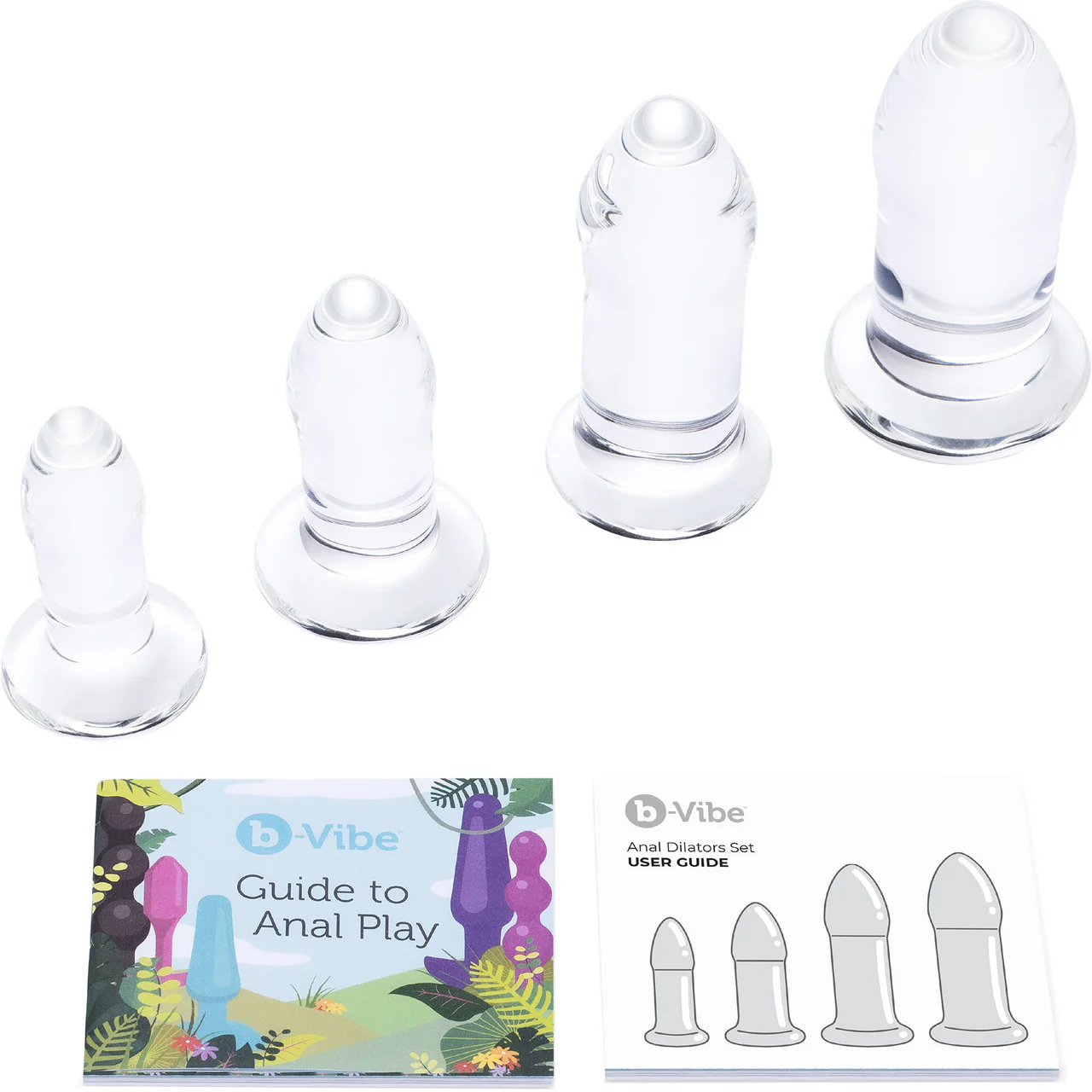 b-Vibe Glass Anal Dilators 4 Piece Set - Image 7