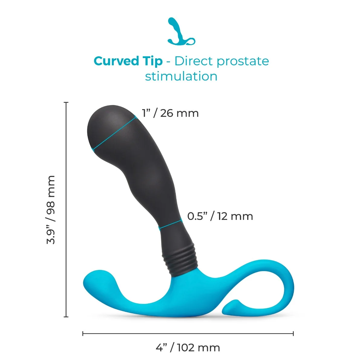 b-Vibe P-Spot Curl Hands-Free Curved Silicone Prostate Massager - Image 11