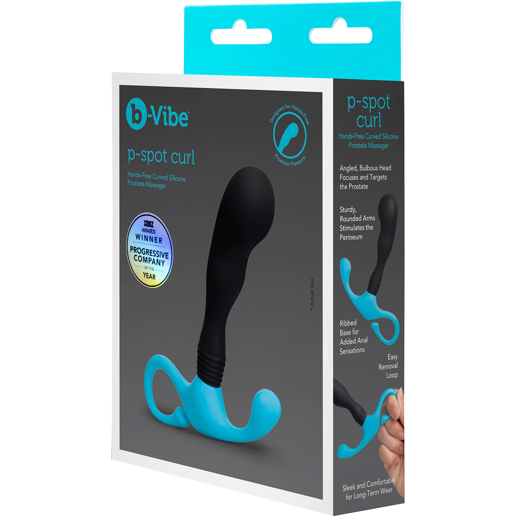 b-Vibe P-Spot Curl Hands-Free Curved Silicone Prostate Massager - Image 14