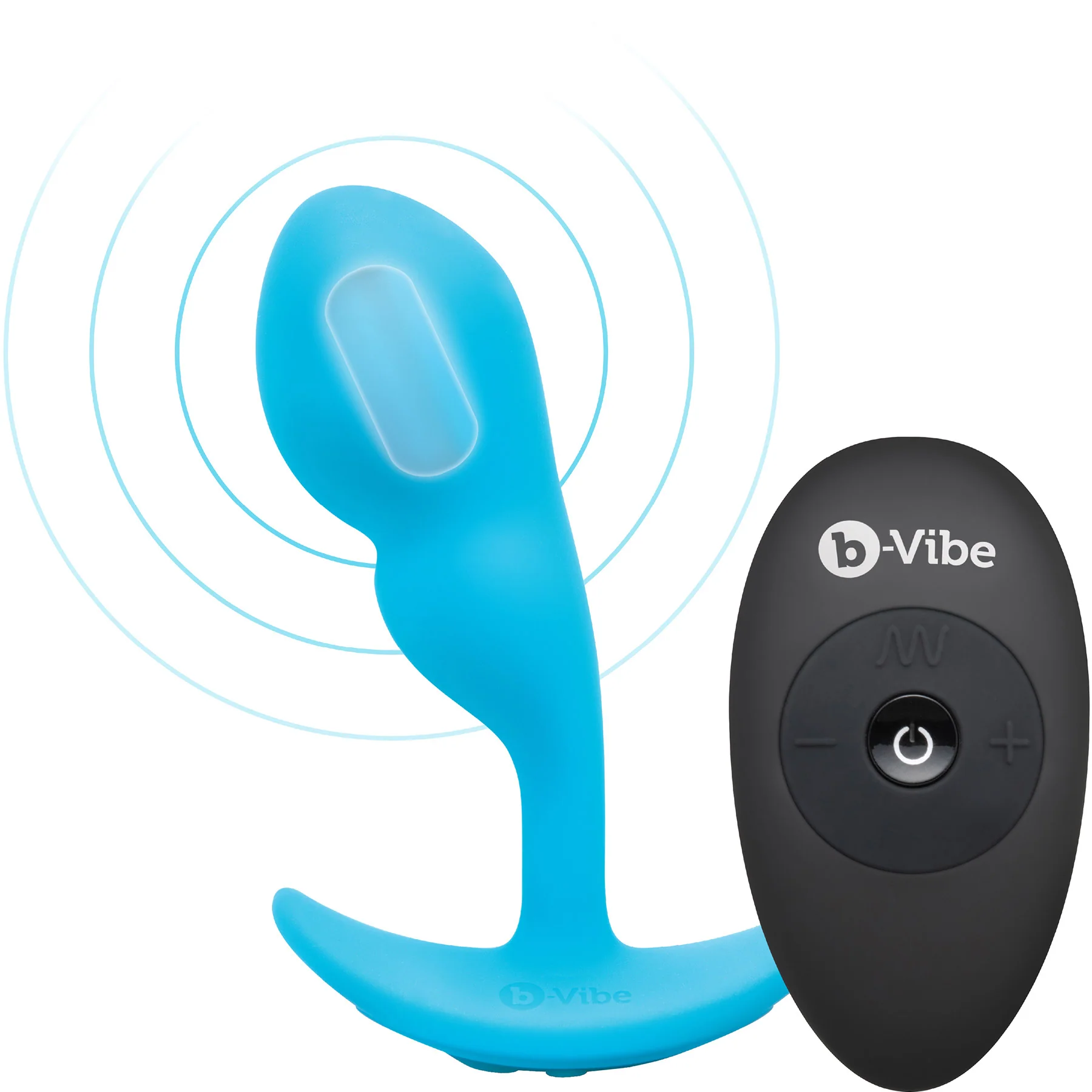 b-Vibe P-Spot Snug Plug Weighted & Vibrating Silicone Prostate Plug With Remote - Image 7
