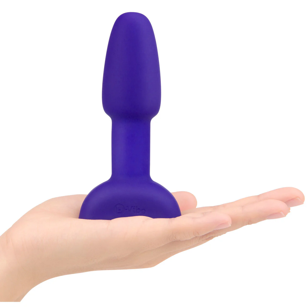 b-Vibe Rimming Plug Petite Silicone Remote Control Vibrating Anal Toy - Purple - Image 4
