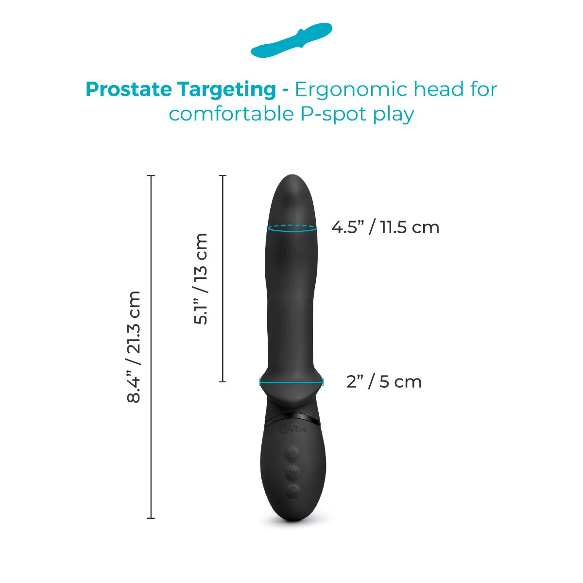 b-Vibe Rimming Rechargeable Silicone P-Spot Vibe - Image 20