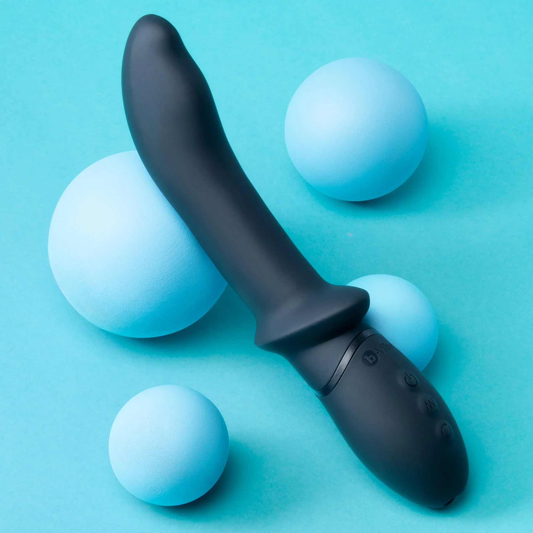 b-Vibe Rimming Rechargeable Silicone P-Spot Vibe - Image 3