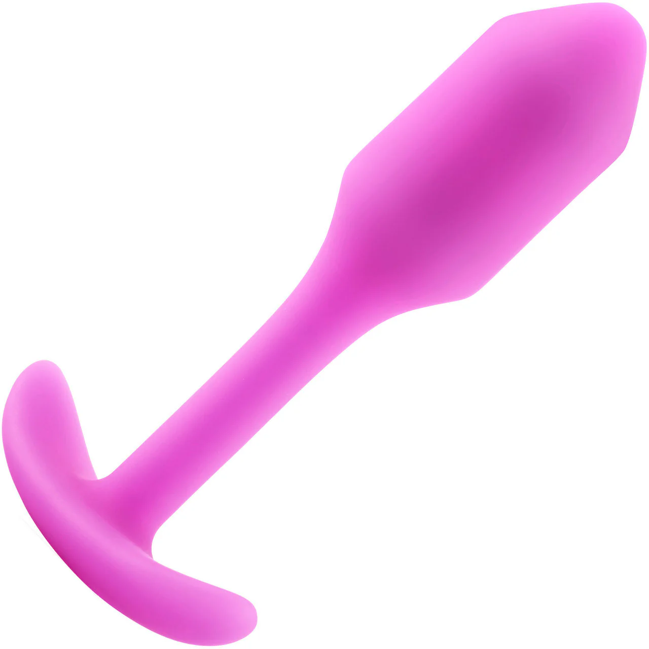b-Vibe Snug Plug 1 Small Silicone Weighted Butt Plug - Fuchsia - Image 3