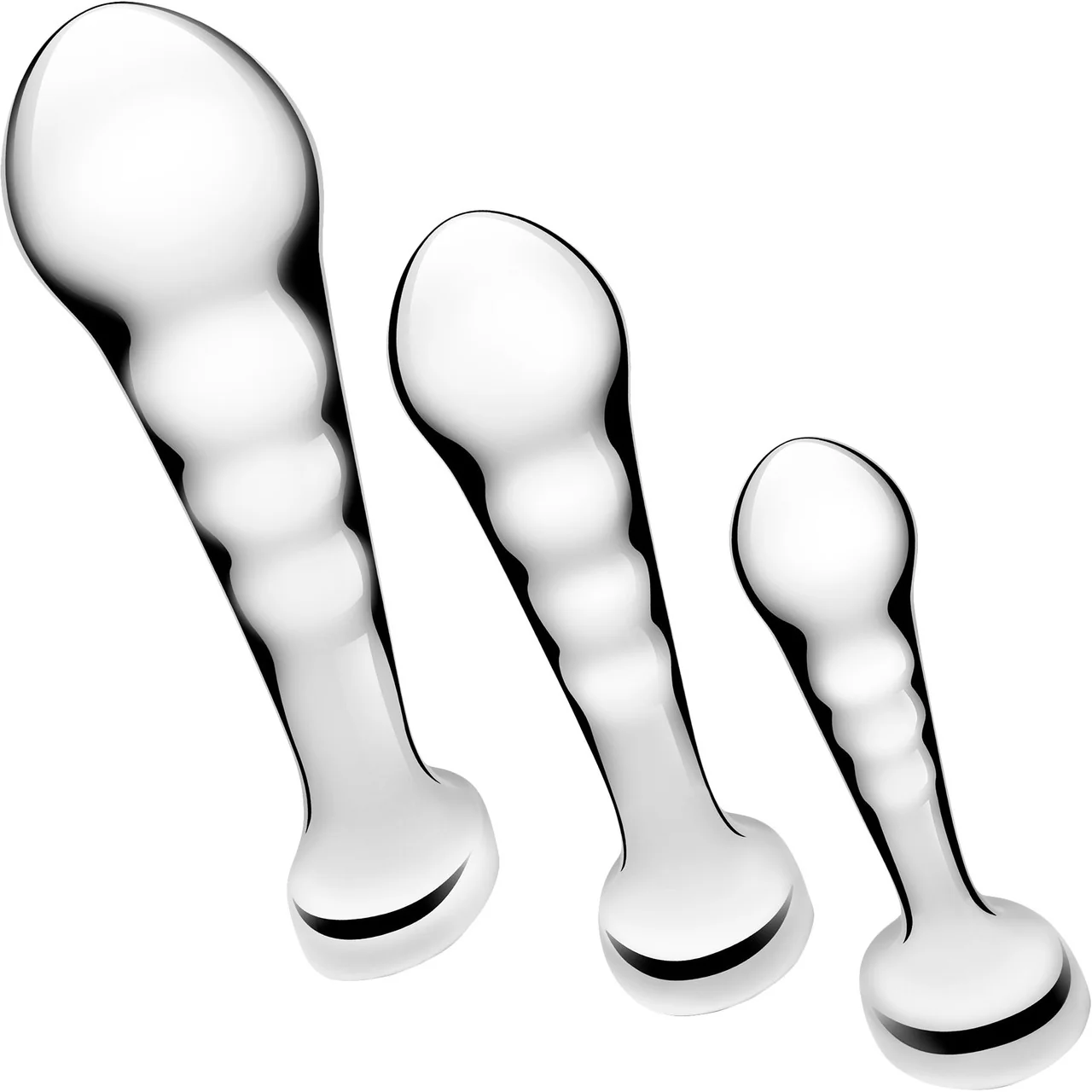 b-Vibe Stainless Steel 3-Piece P-Spot Training Set - Image 5