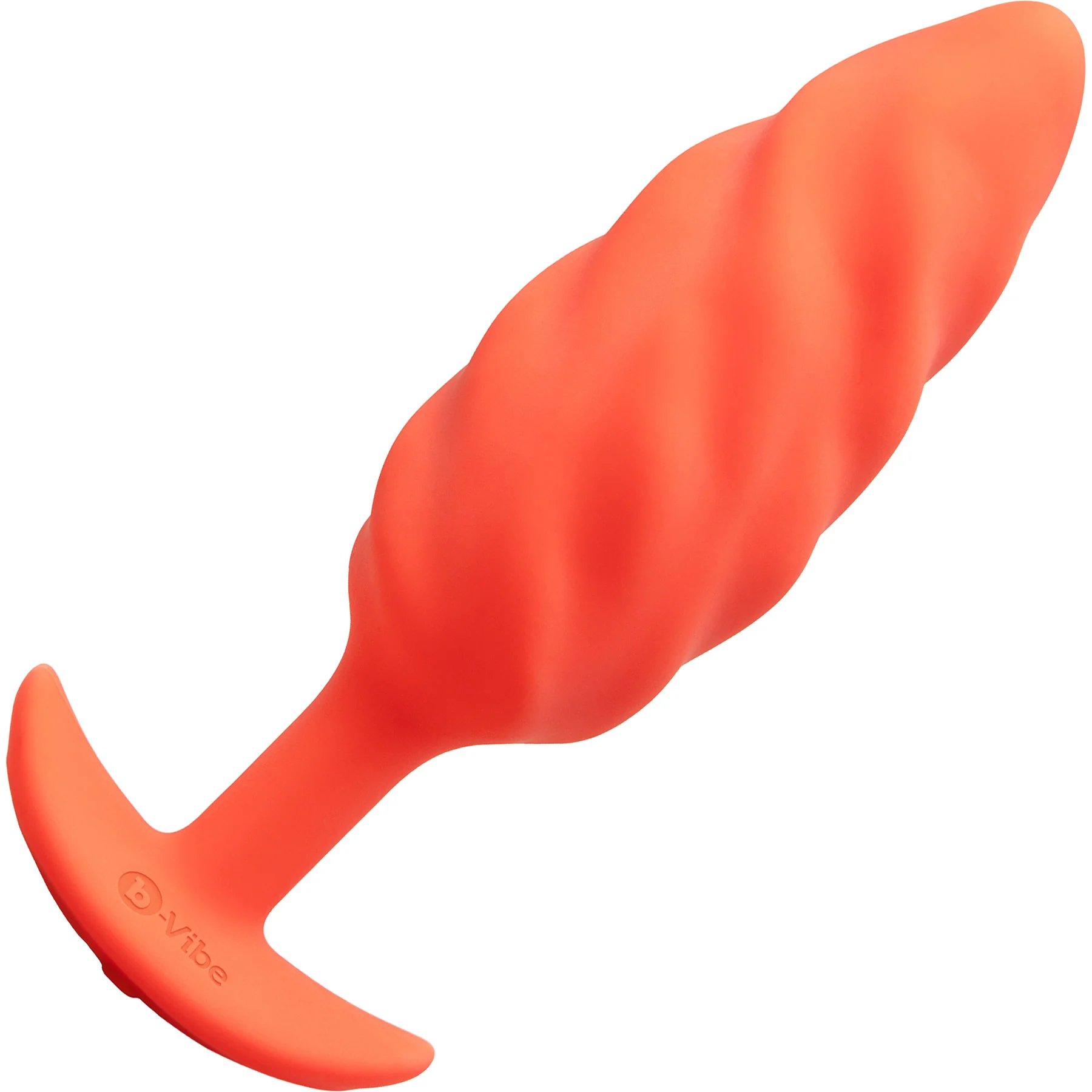 b-Vibe Swirl Texture Medium Silicone Vibrating Butt Plug