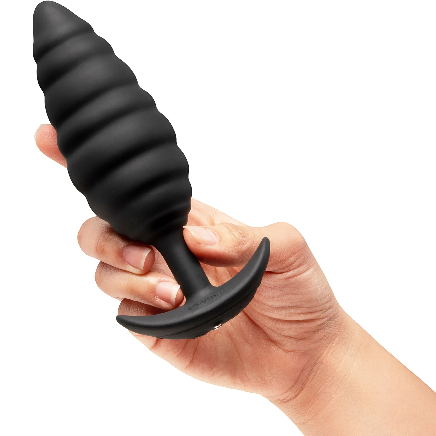 b-Vibe Twist Texture Large Silicone Vibrating Butt Plug - Image 3