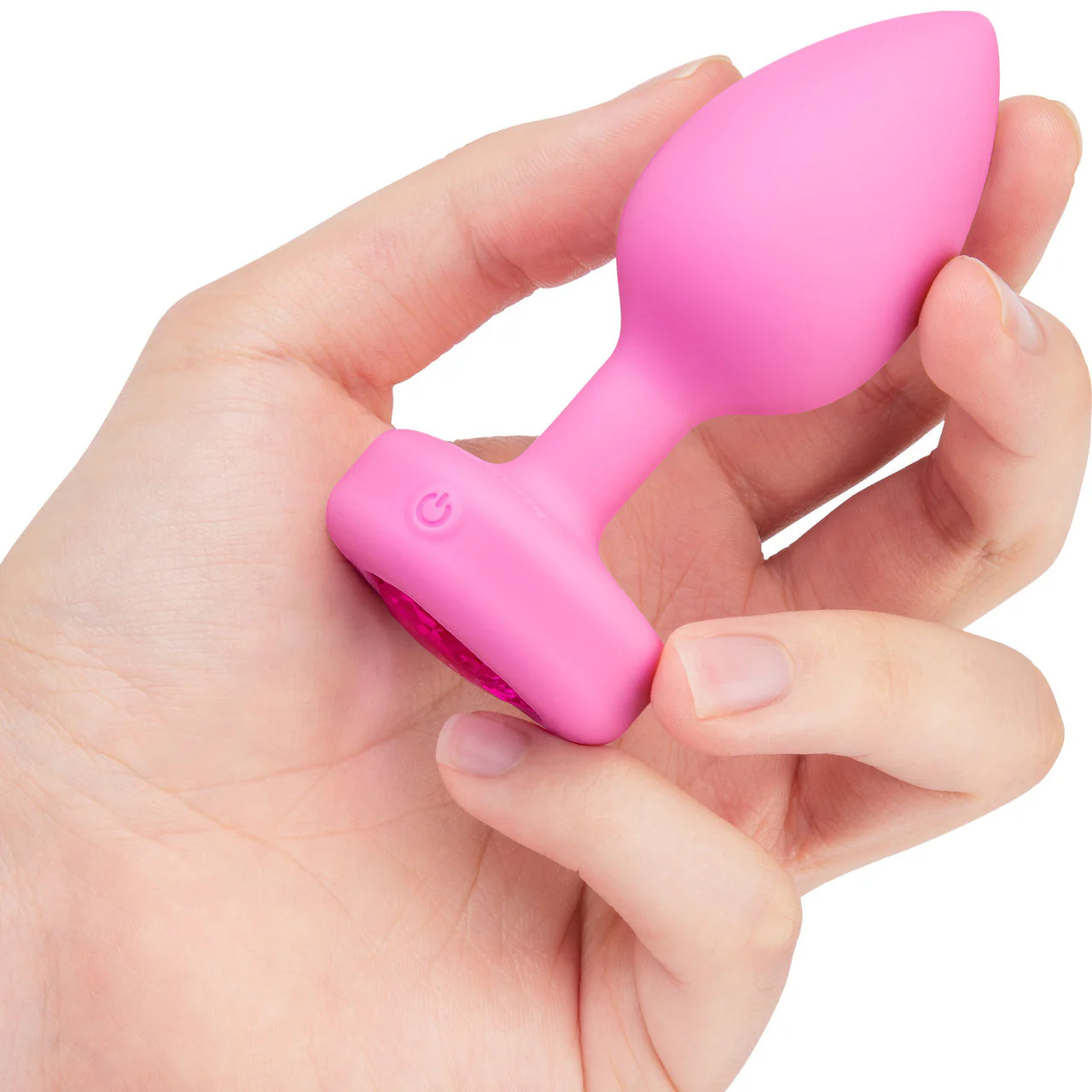 b-Vibe Vibrating Heart Silicone Rechargeable Anal Plug With Remote - Small / Medium - Image 7