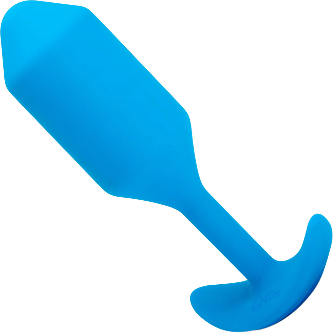 b-Vibe Vibrating Snug Plug 3 Rechargeable Silicone Anal Plug - Blue - Image 2