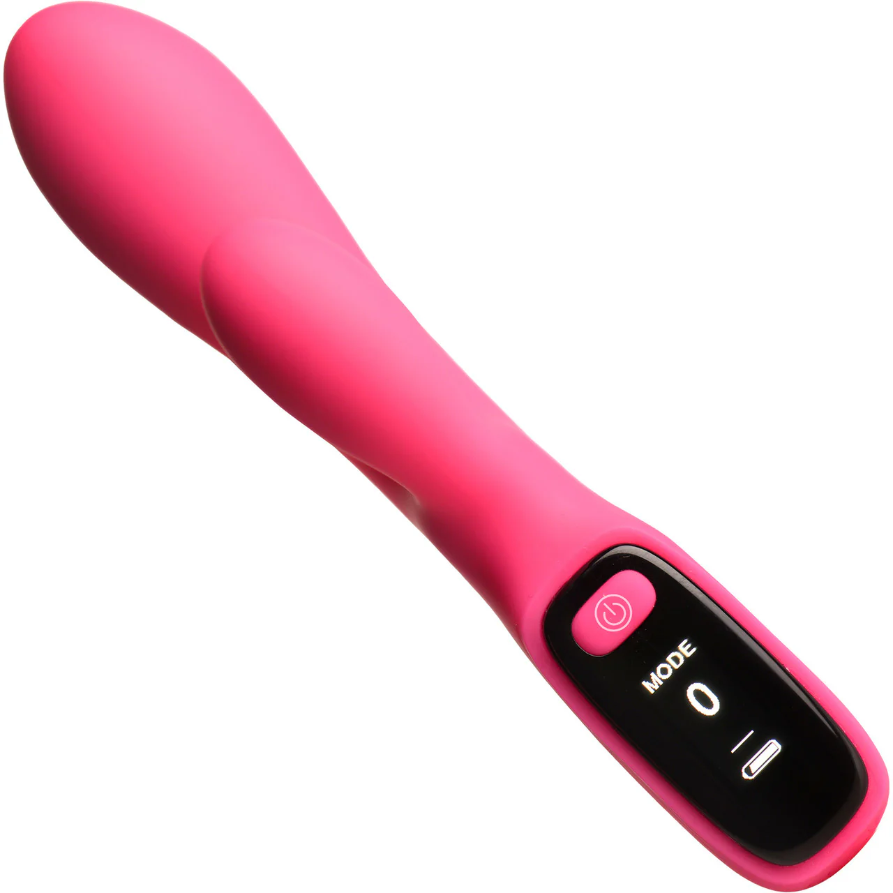 BANG! Digital Display Rechargeable Waterproof Silicone Dual Stimulation Vibrator - Pink - Image 6