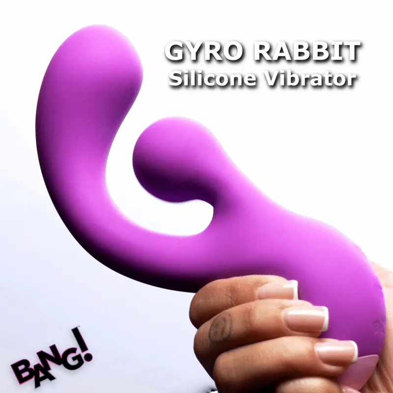 BANG! Gyro Rabbit Rechargeable Silicone Dual Stimulation Vibrator - Image 2
