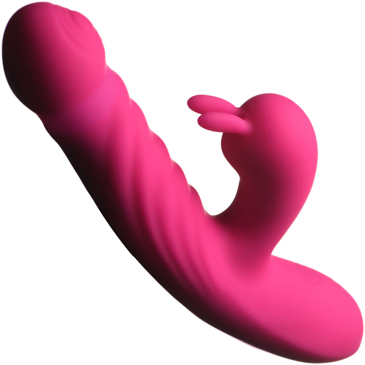 BANG! Thrusting & Vibrating Rabbit Rechargeable Silicone Dual Stimulation Vibrator - Pink - Image 6