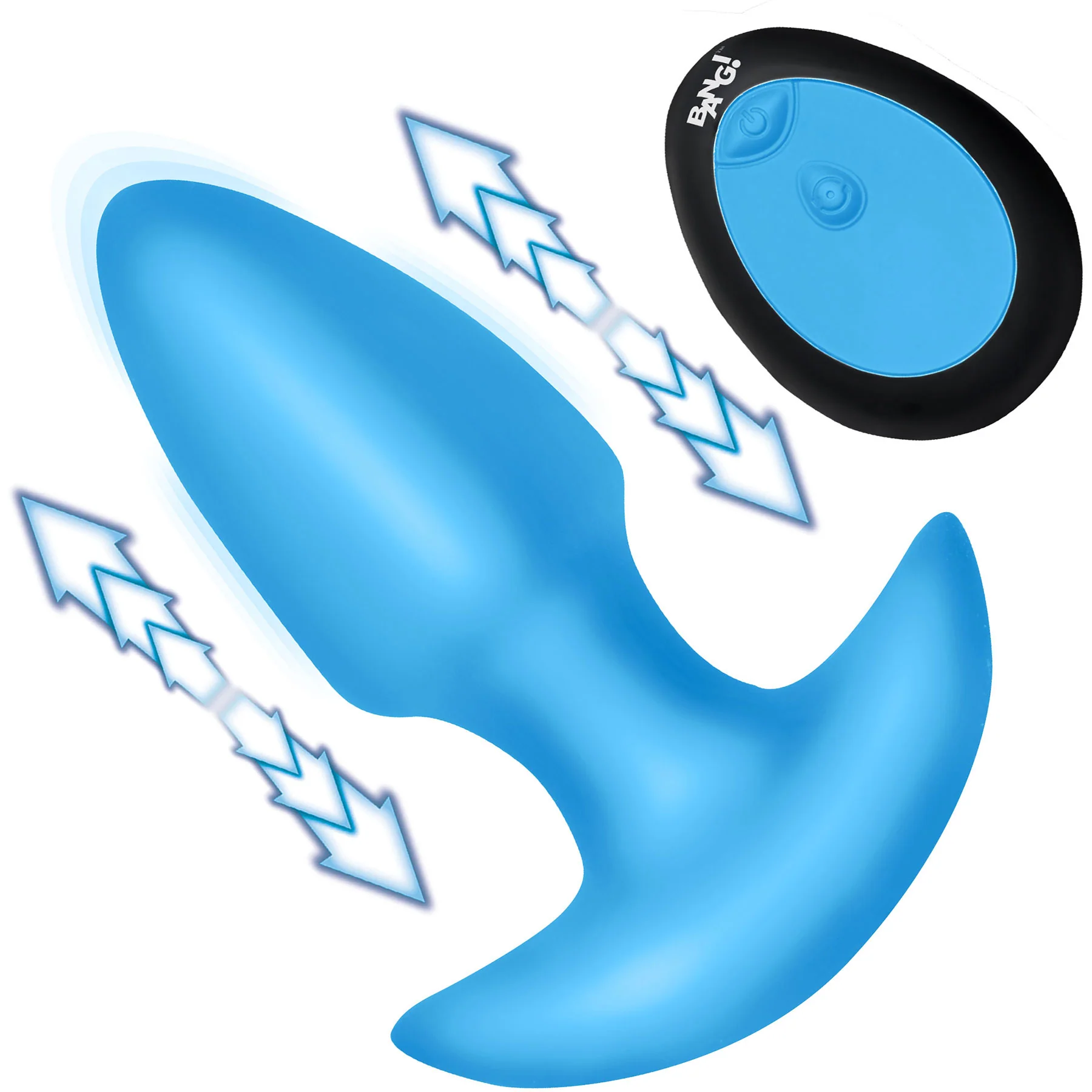 BANG! Thrusting & Vibrating Rechargeable Silicone Butt Plug With Remote - Image 28