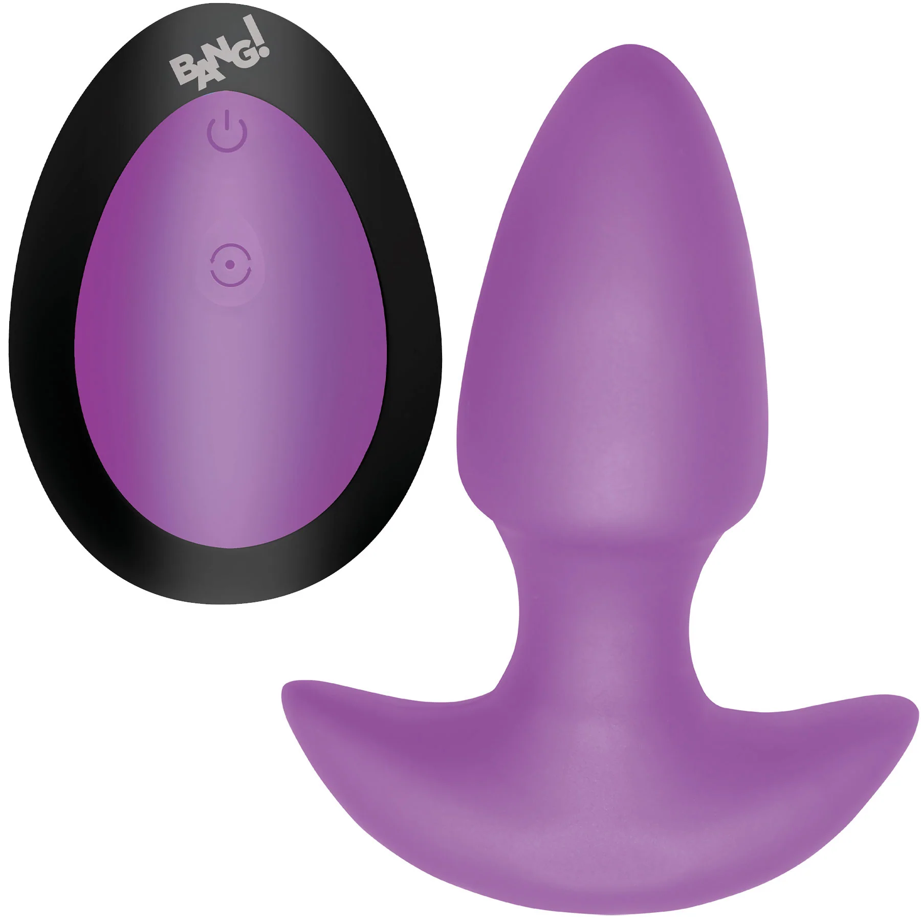 BANG! Thrusting & Vibrating Rechargeable Silicone Butt Plug With Remote - Image 3