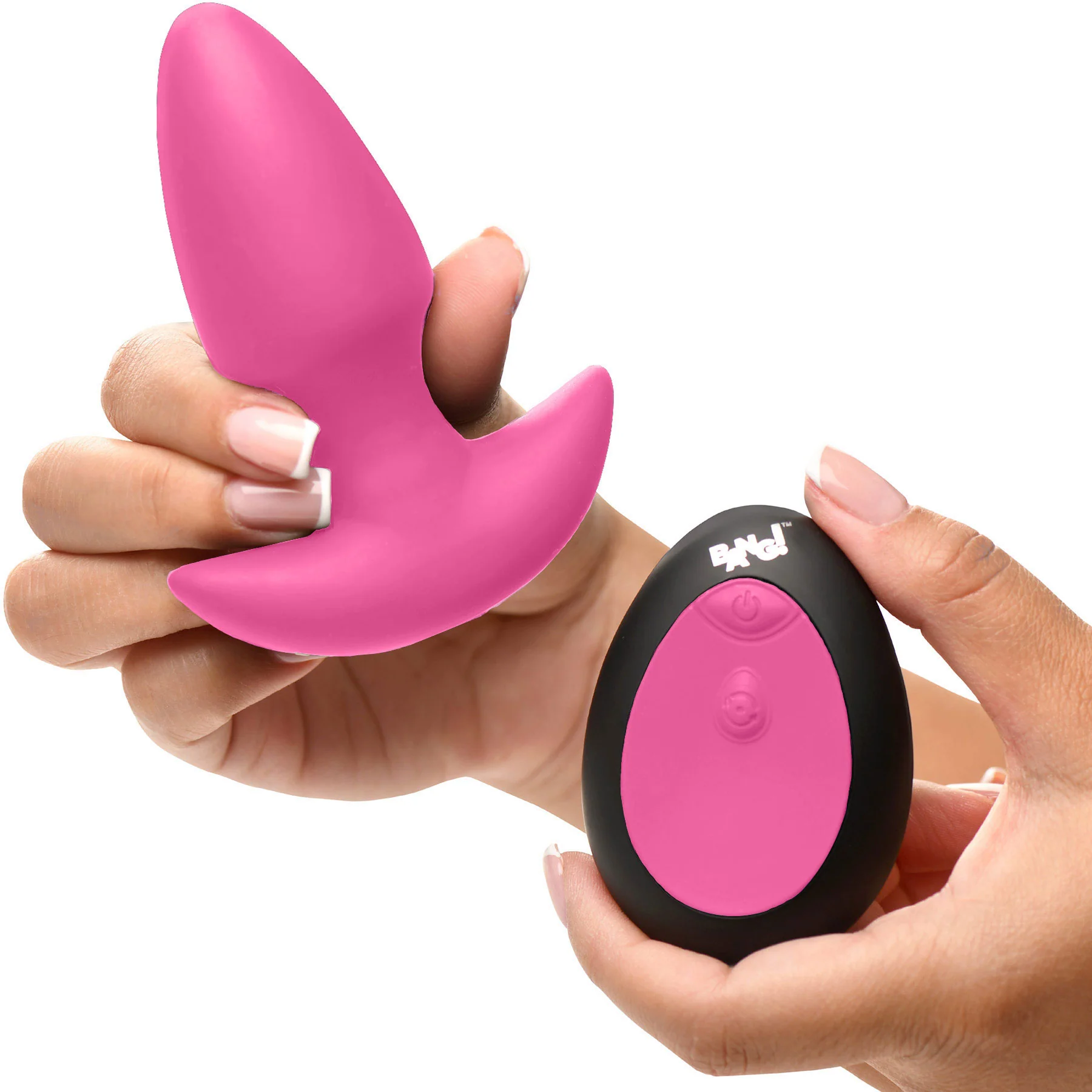BANG! Thrusting & Vibrating Rechargeable Silicone Butt Plug With Remote - Image 43