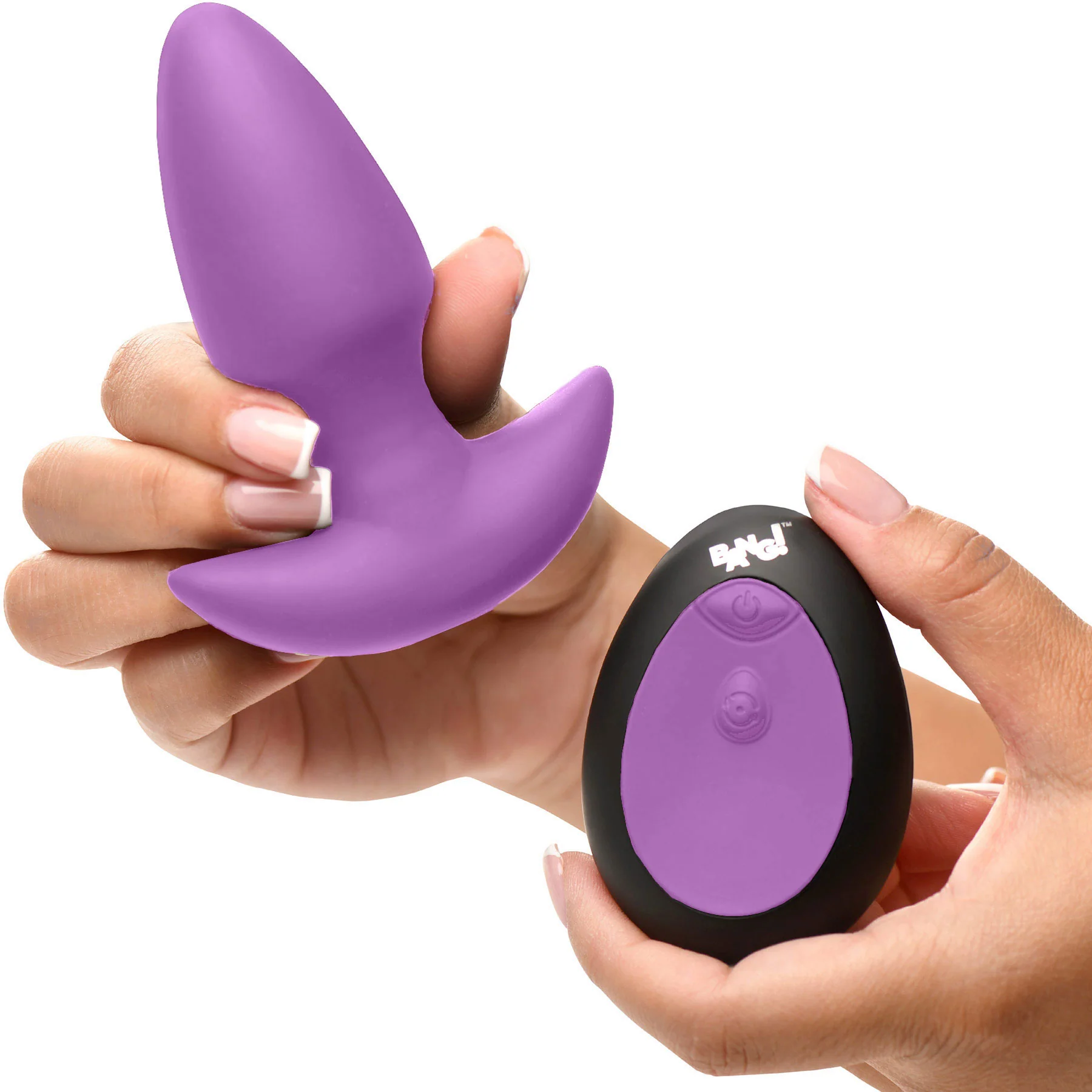 BANG! Thrusting & Vibrating Rechargeable Silicone Butt Plug With Remote - Image 9