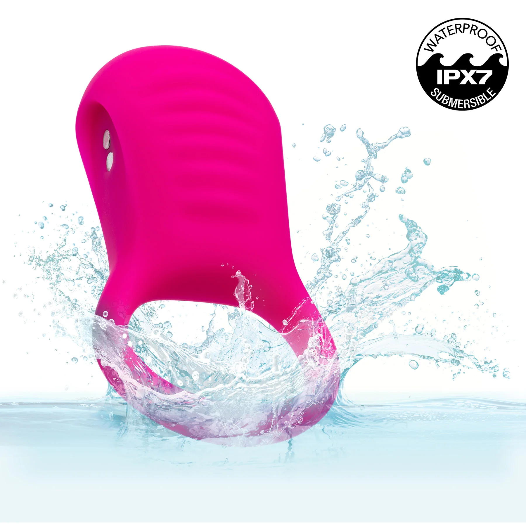 Basic Essentials® Rechargeable Ridge Rider Cock Ring By CalExotics - Image 6