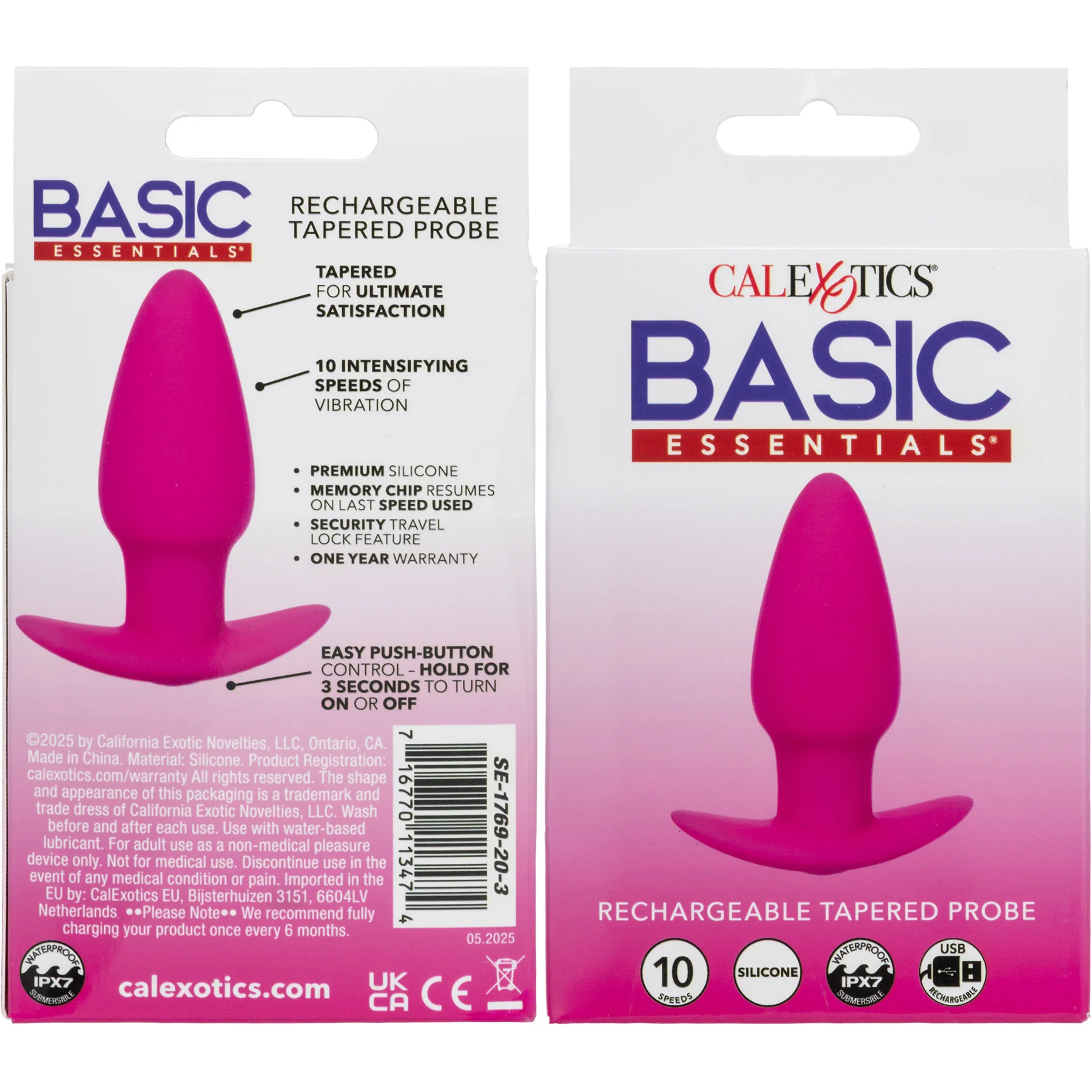Basic Essentials® Rechargeable Tapered Anal Probe By CalExotics - Image 8