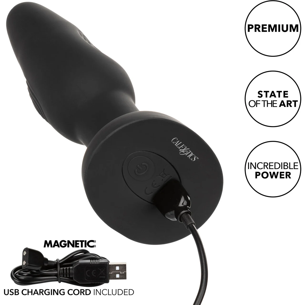 Bionic Dual Pulsating Probe Rechargeable Silicone Anal Stimulator By CalExotics - Black - Image 8