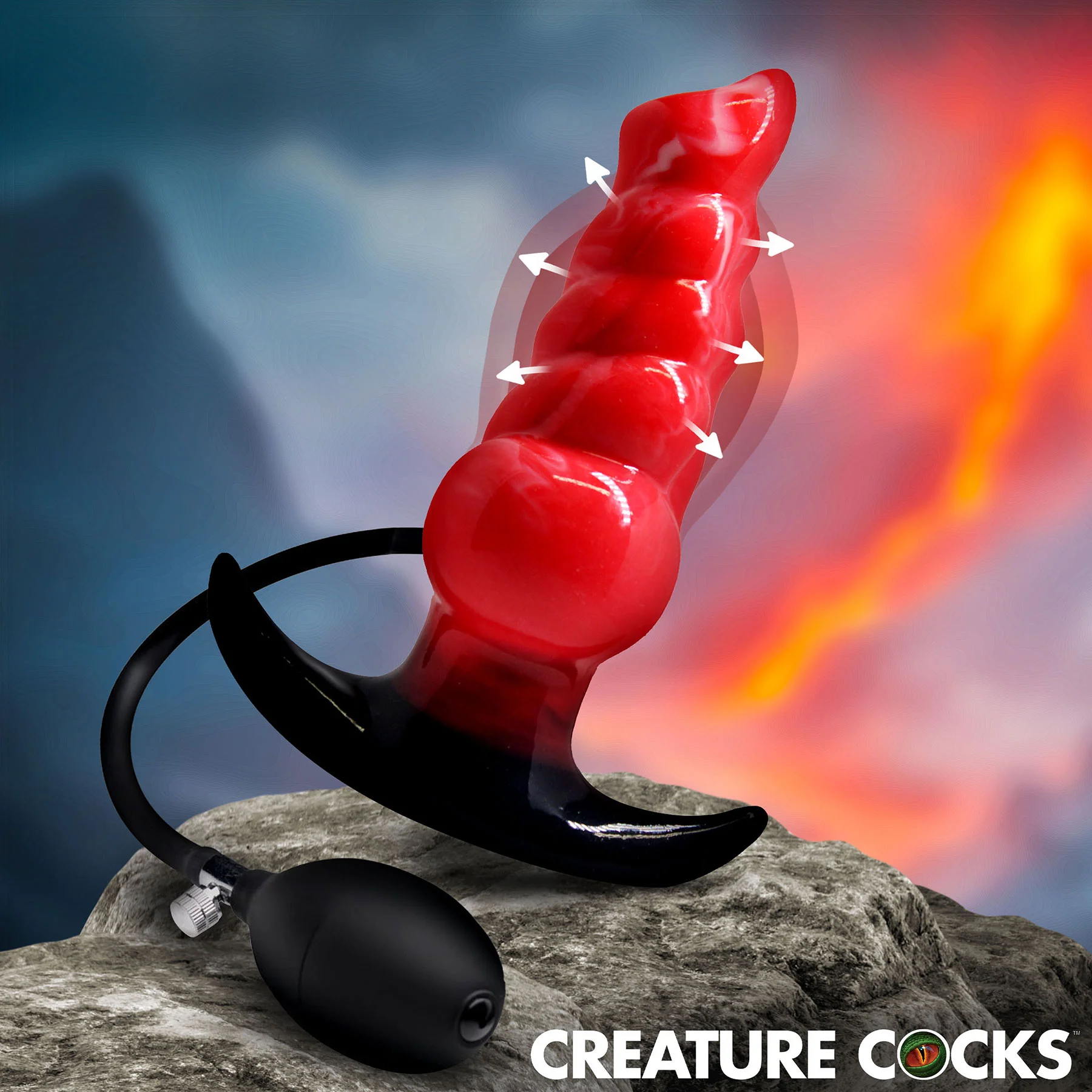 Blaze Inflatable Silicone Anal Plug By Creature Cocks - Image 5
