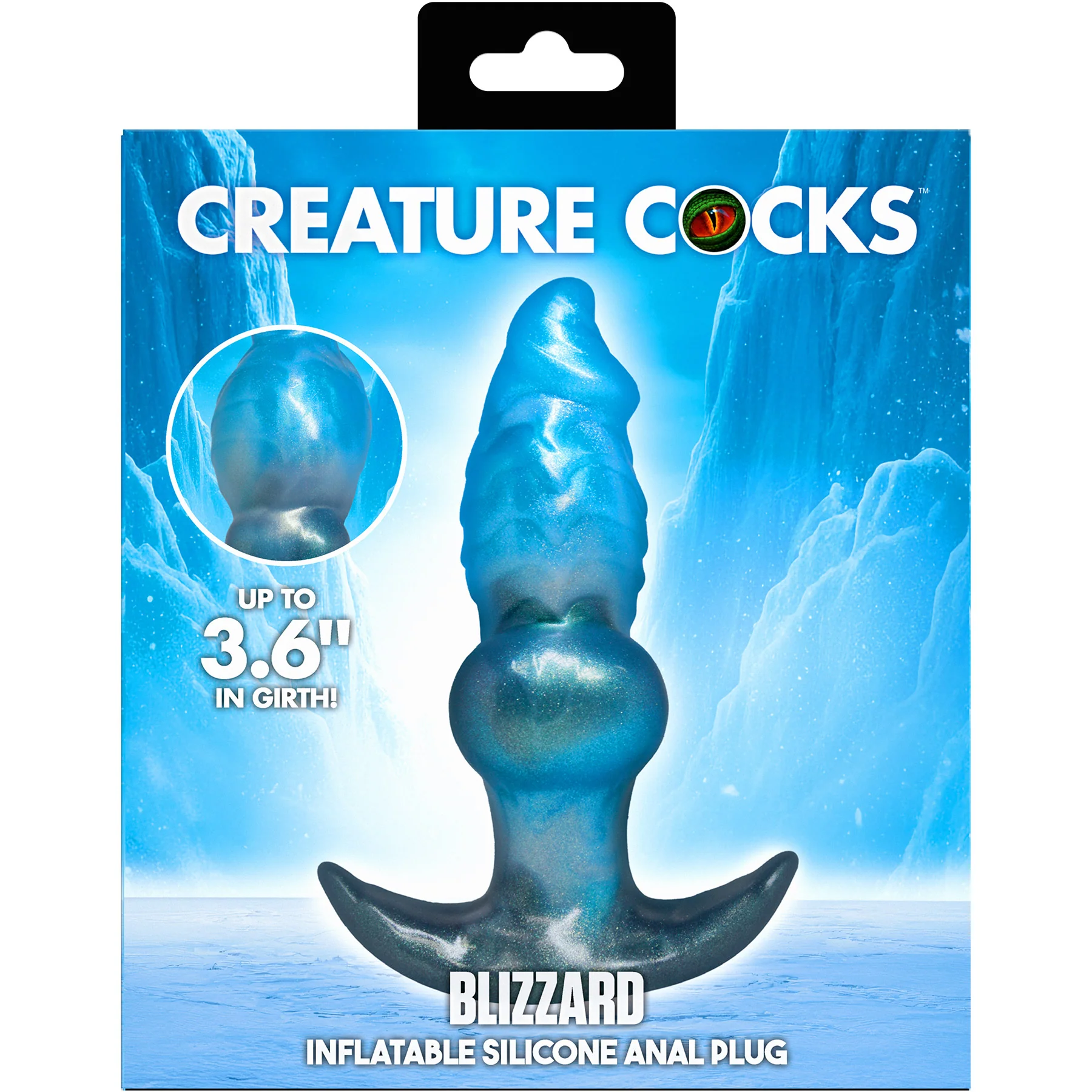 Blizzard Inflatable Silicone Anal Plug By Creature Cocks - Image 9