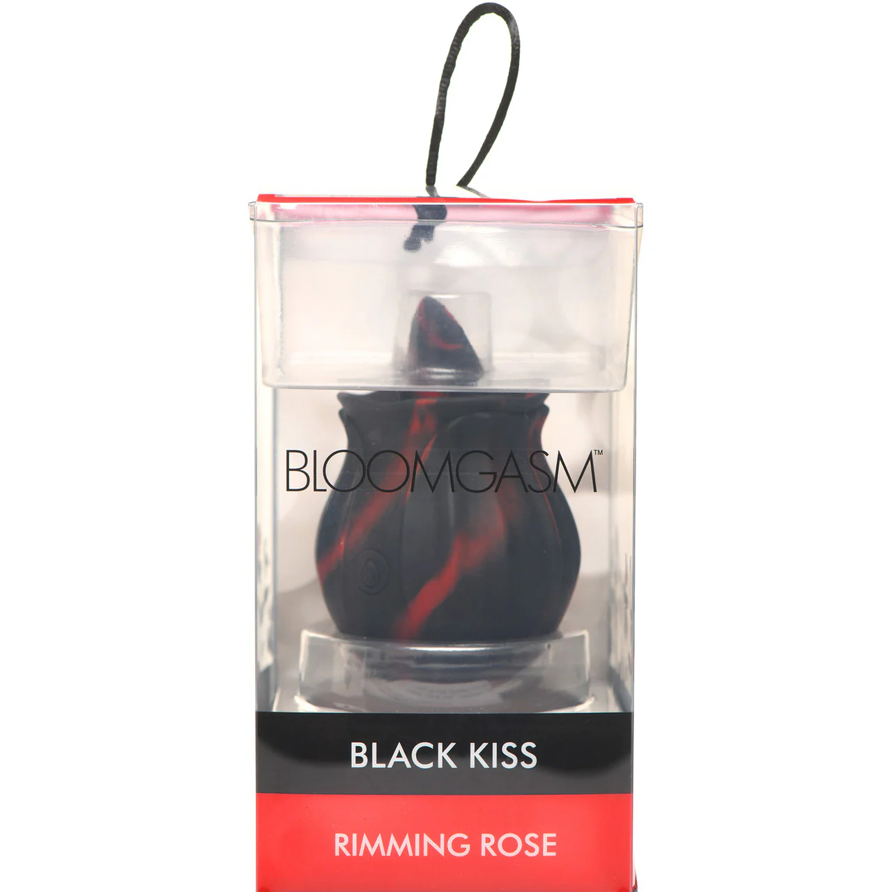 Bloomgasm Black Kiss Rimming Rose Rechargeable Flickering Tongue Vibrator - Black & Red - Image 16
