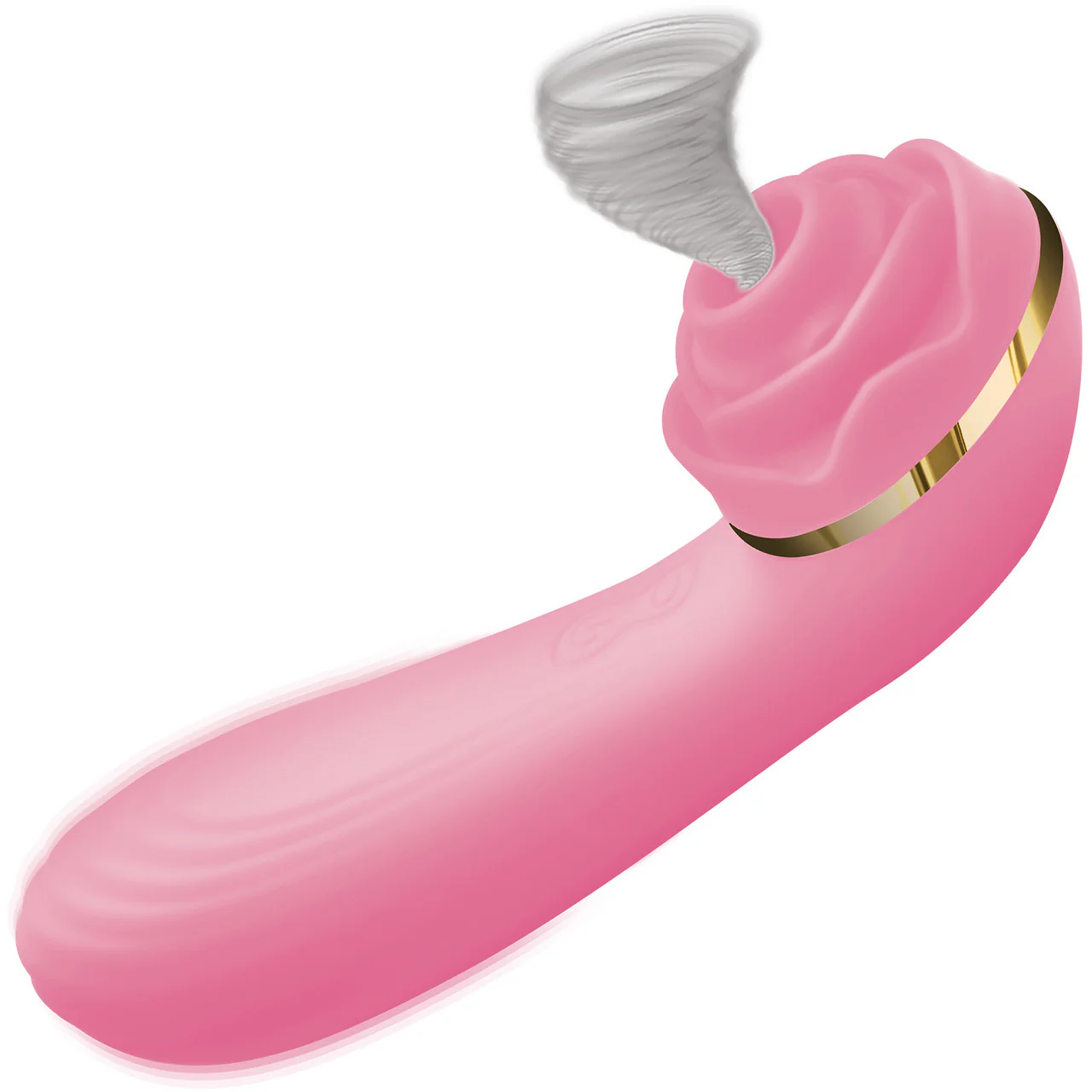 Bloomgasm Passion Petals 10X Air-Stim Silicone Rose Clitoral Stimulator With Insertable Vibrator - Pink - Image 8
