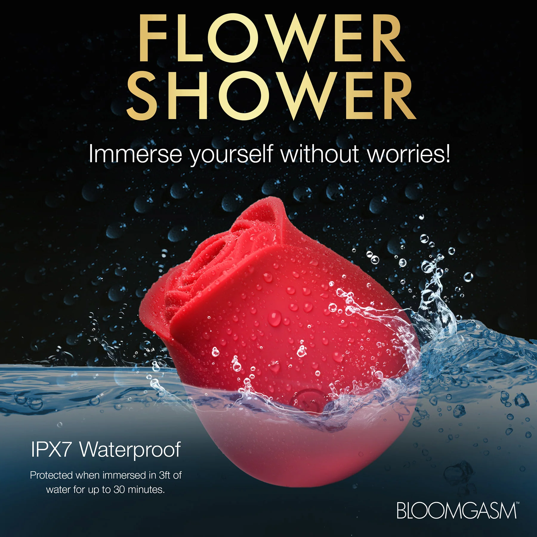 Bloomgasm The Perfect Rose Silicone Pressure Wave Clitoral Stimulator - Image 21