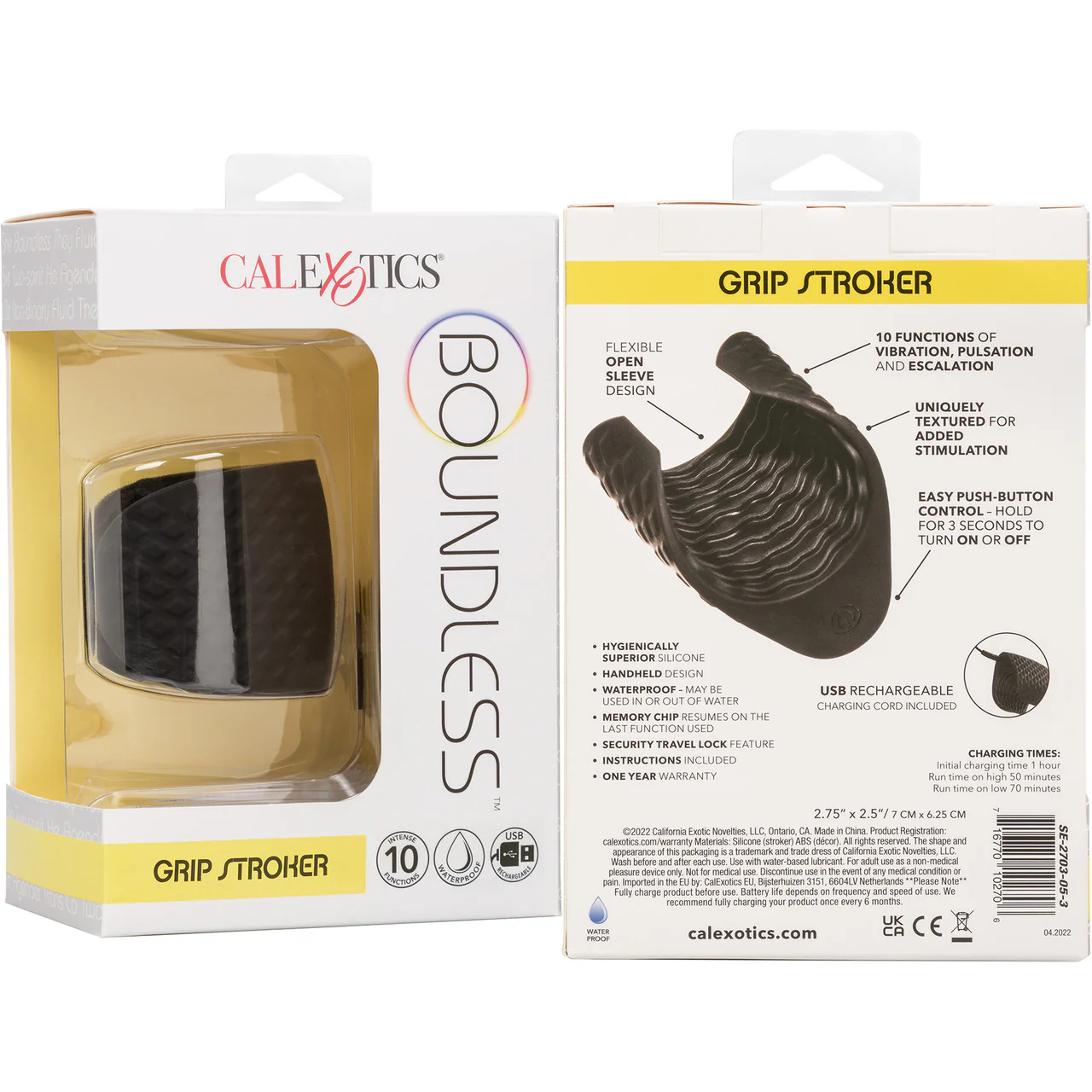 Boundless Grip Silicone Stroker Pulsating Penis Masturbator By CalExotics - Black - Image 13