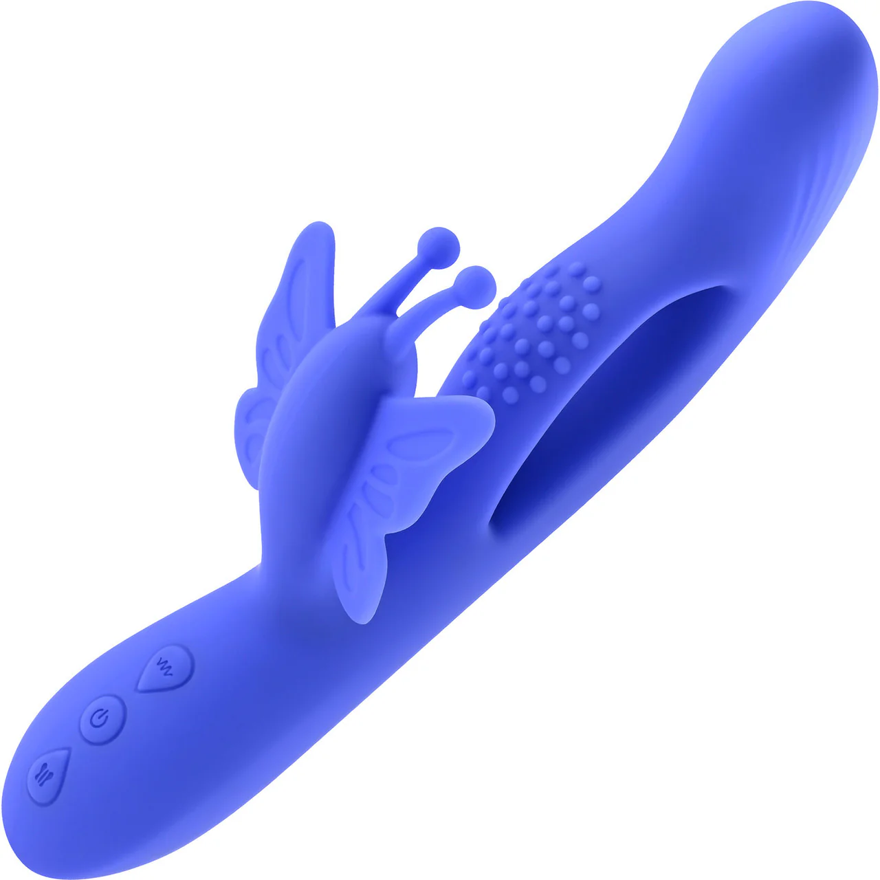 Butterfly Dreams Rechargeable Waterproof  Silicone Dual Stimulating Vibrator By Evolved Novelties