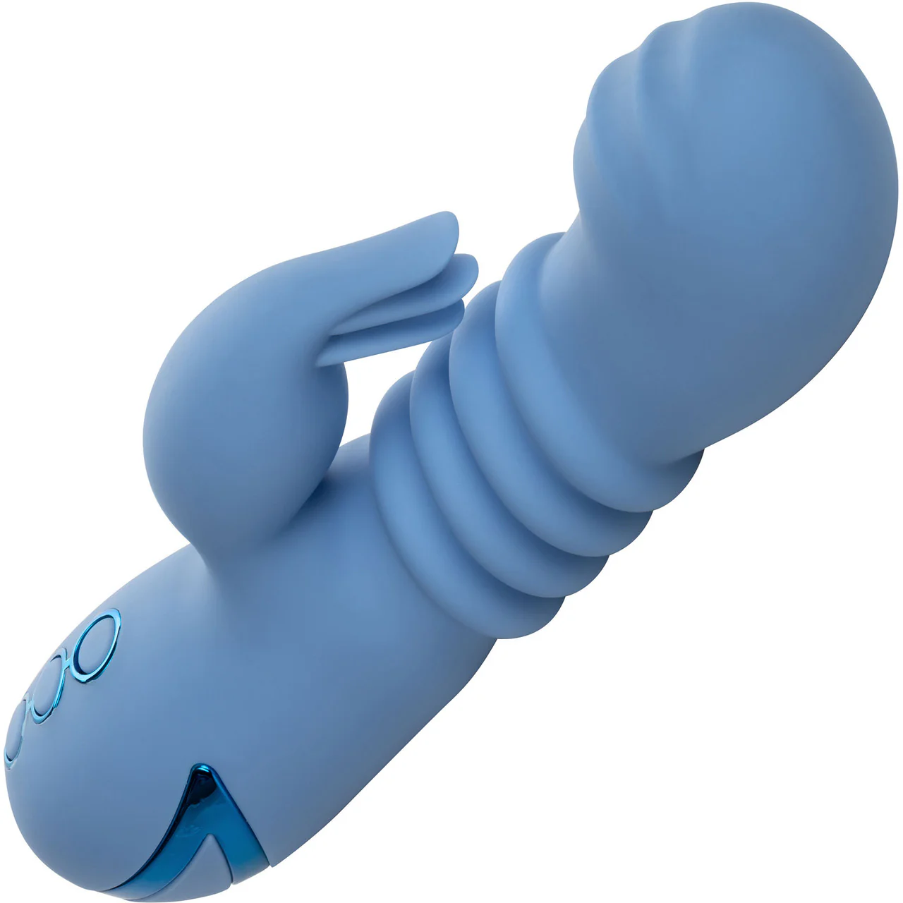 California Dreaming Santa Cruz Coaster Thrusting Rabbit Style Silicone Vibrator by CalExotics - Image 2