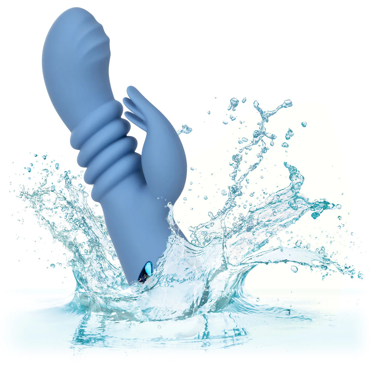 California Dreaming Santa Cruz Coaster Thrusting Rabbit Style Silicone Vibrator by CalExotics - Image 7