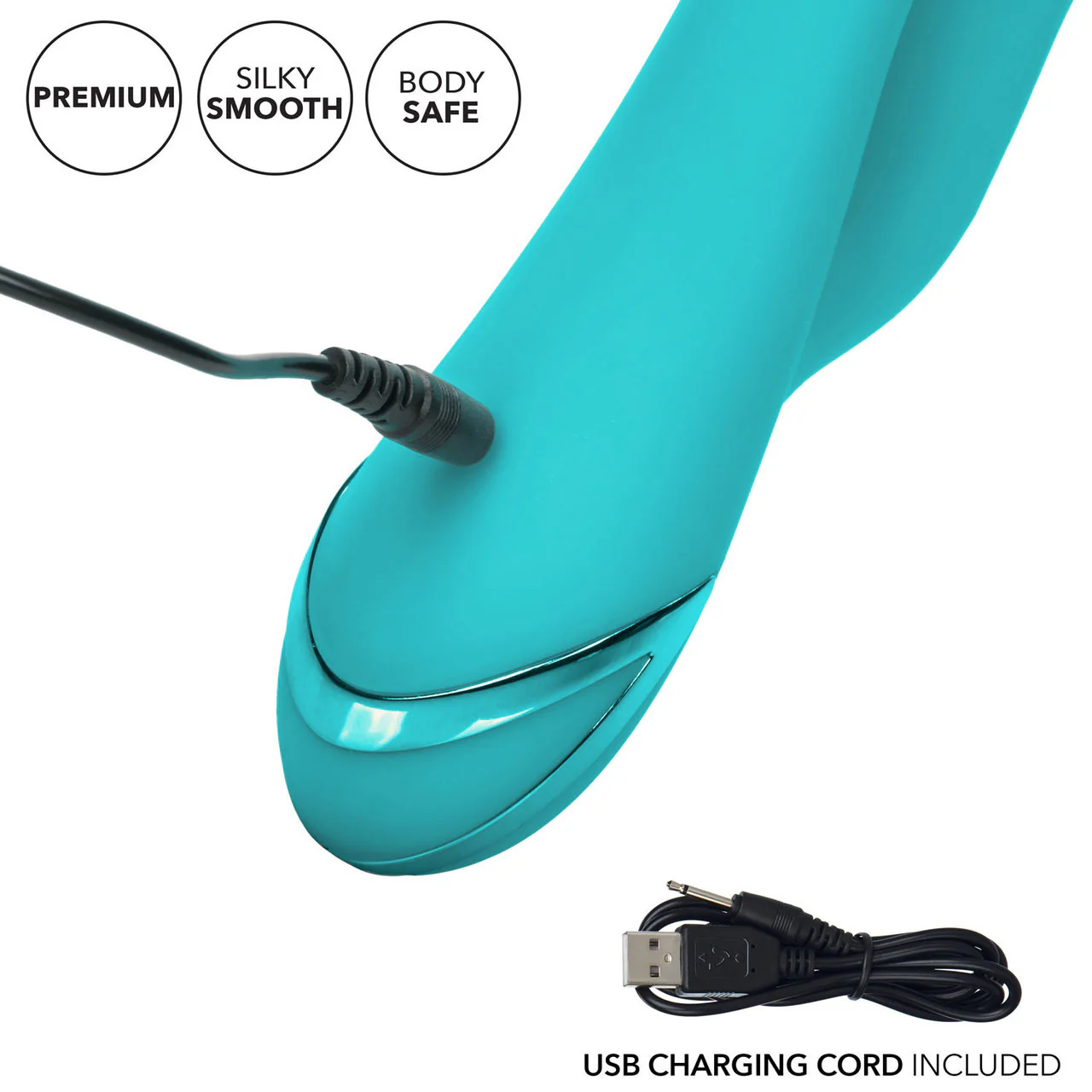 California Dreaming Santa Monica Starlet Rabbit Style Pulsing Silicone Vibrator by CalExotics - Image 6
