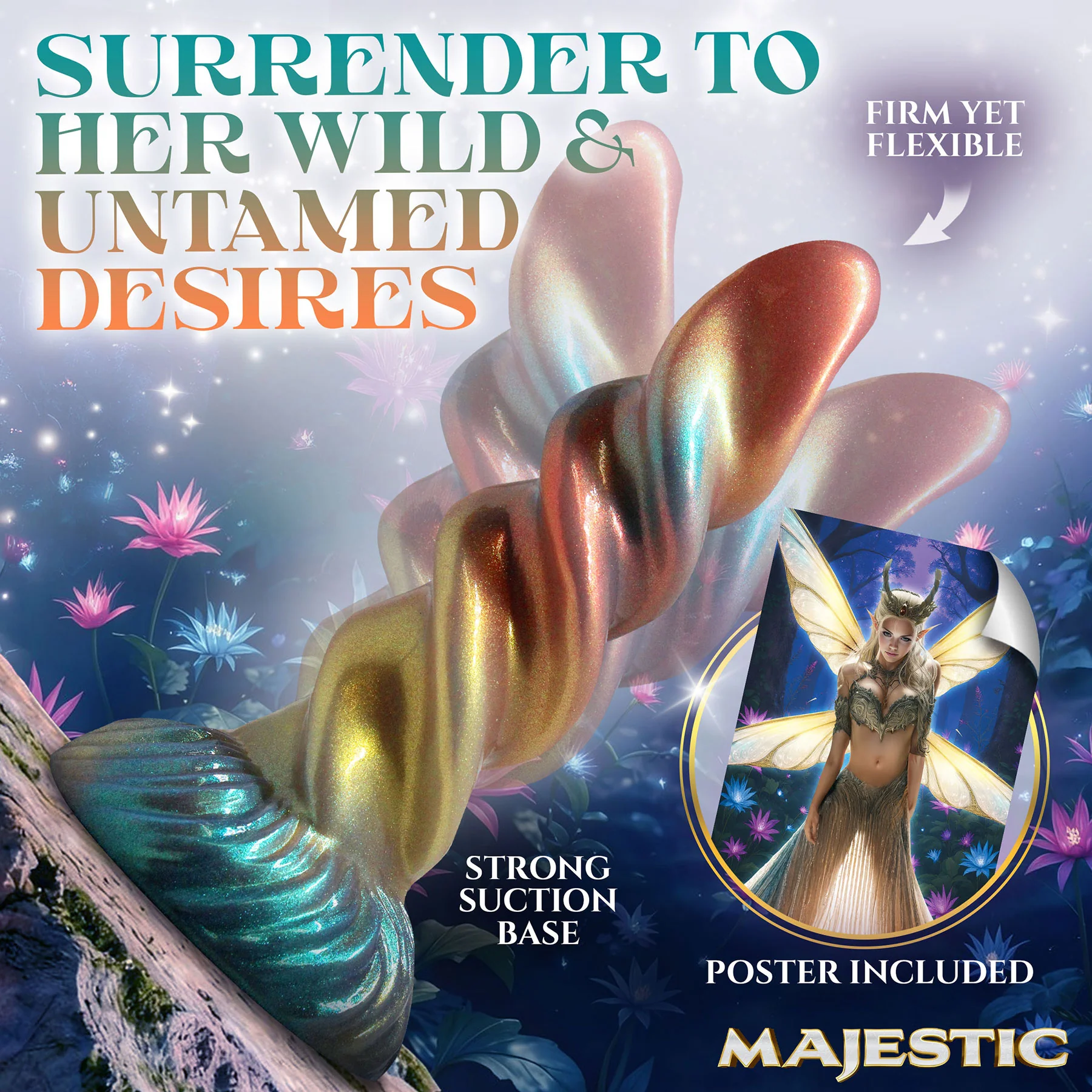 Majestic Celina Fairy 8" Silicone Dildo By Creature Cocks - Image 3
